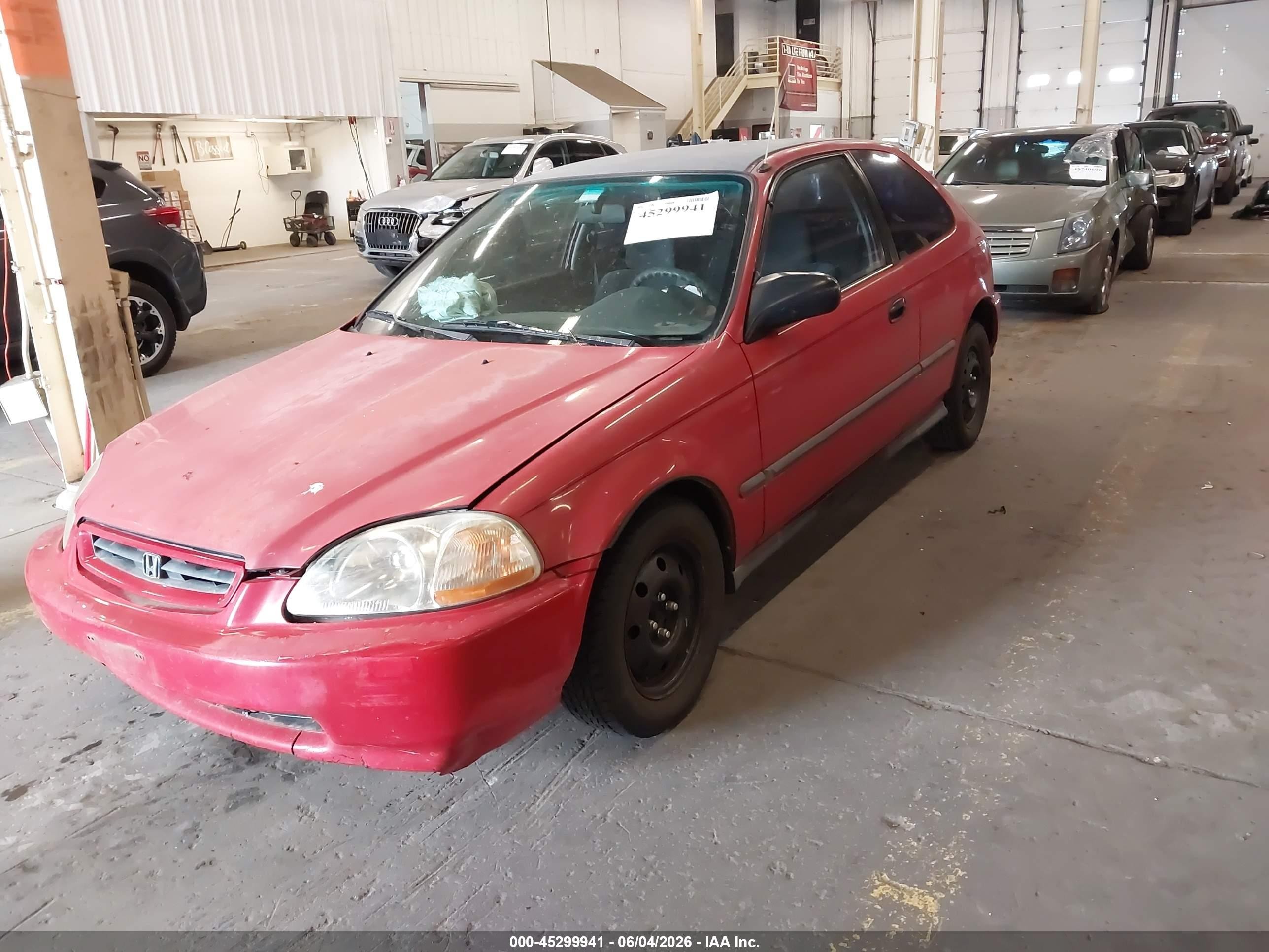 1996 Honda Civic Dx Красный vin: 2HGEJ6341TH104812