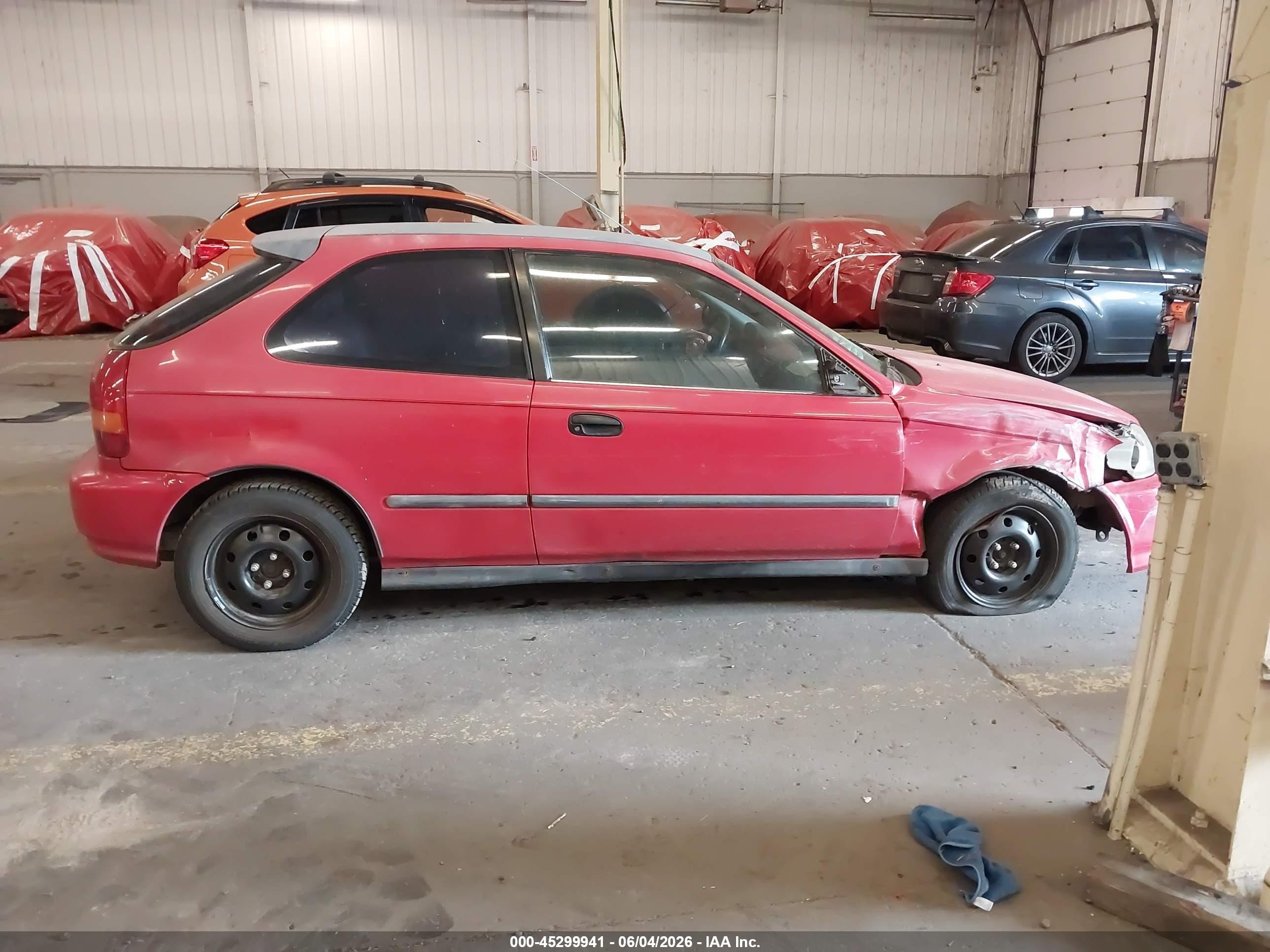 1996 Honda Civic Dx Красный vin: 2HGEJ6341TH104812