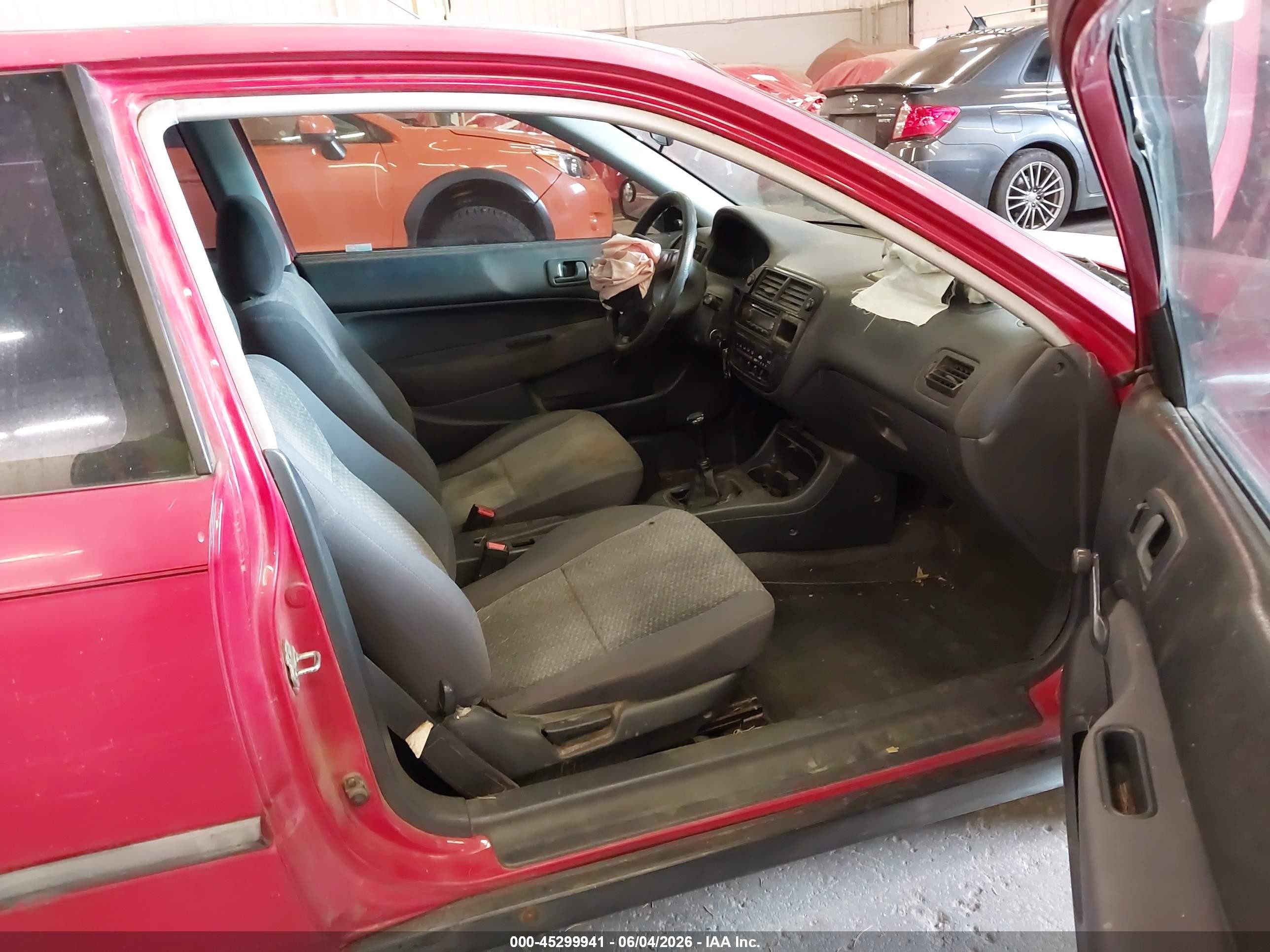 1996 Honda Civic Dx Красный vin: 2HGEJ6341TH104812