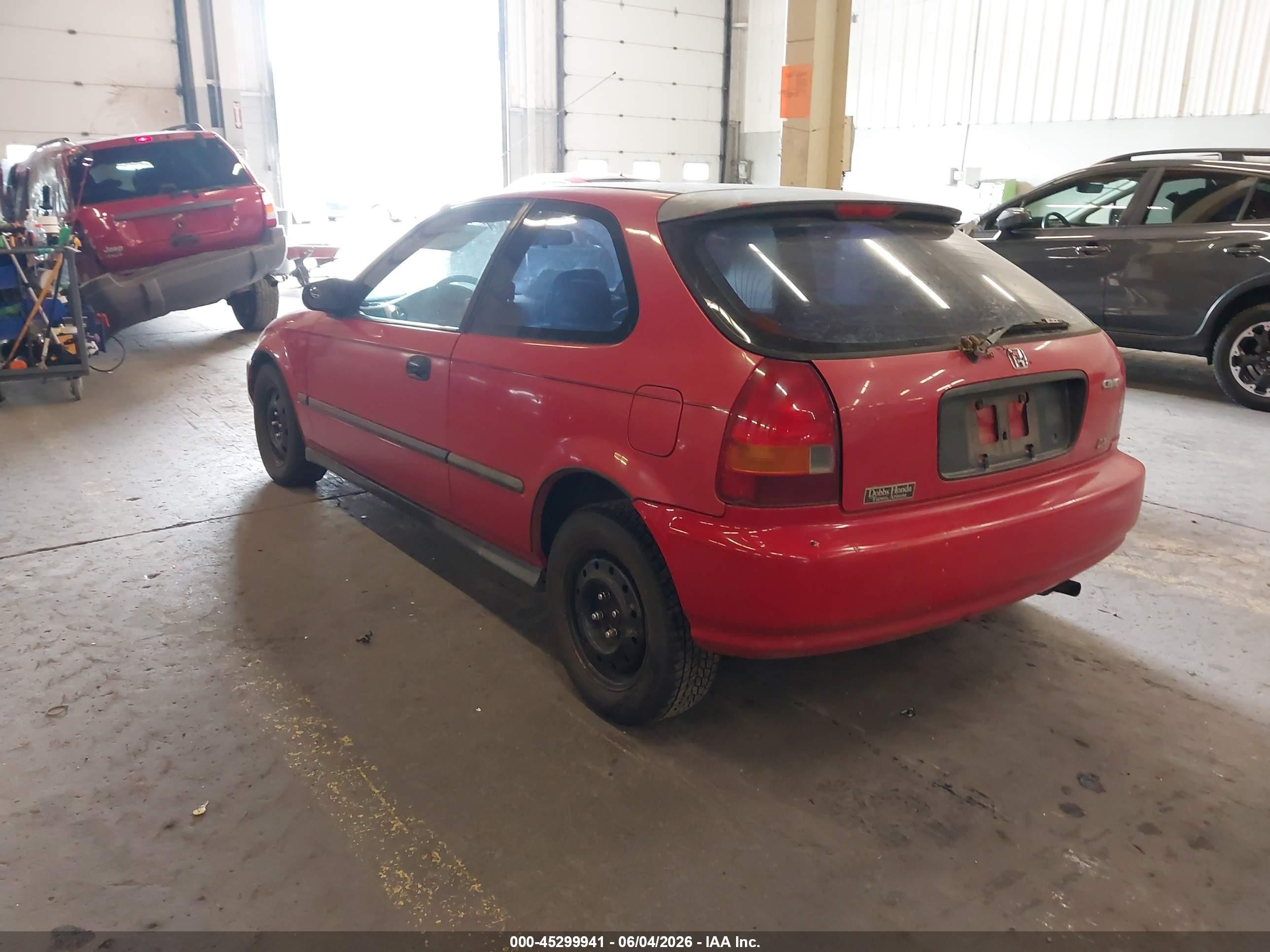 1996 Honda Civic Dx Красный vin: 2HGEJ6341TH104812