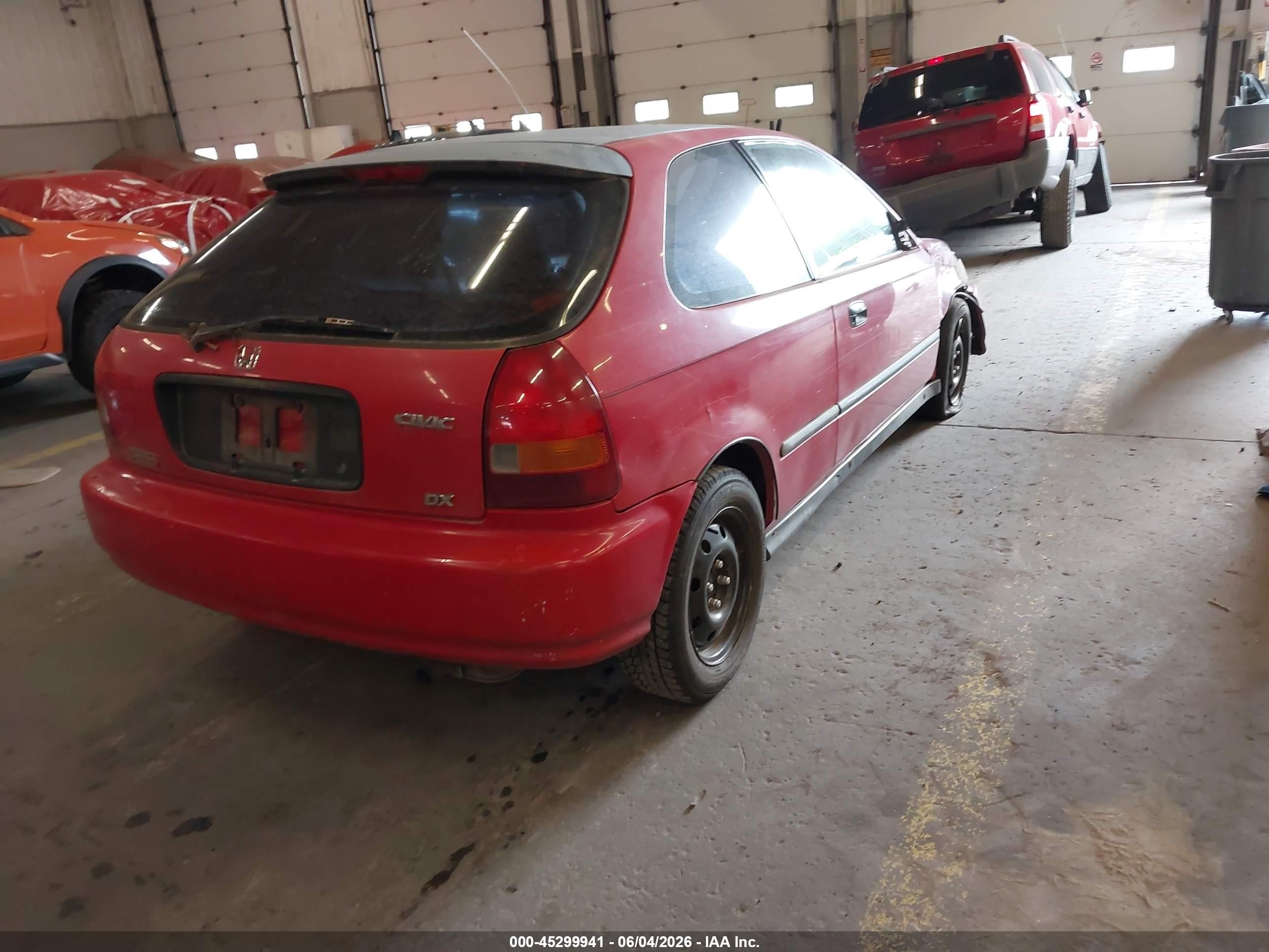 1996 Honda Civic Dx Красный vin: 2HGEJ6341TH104812