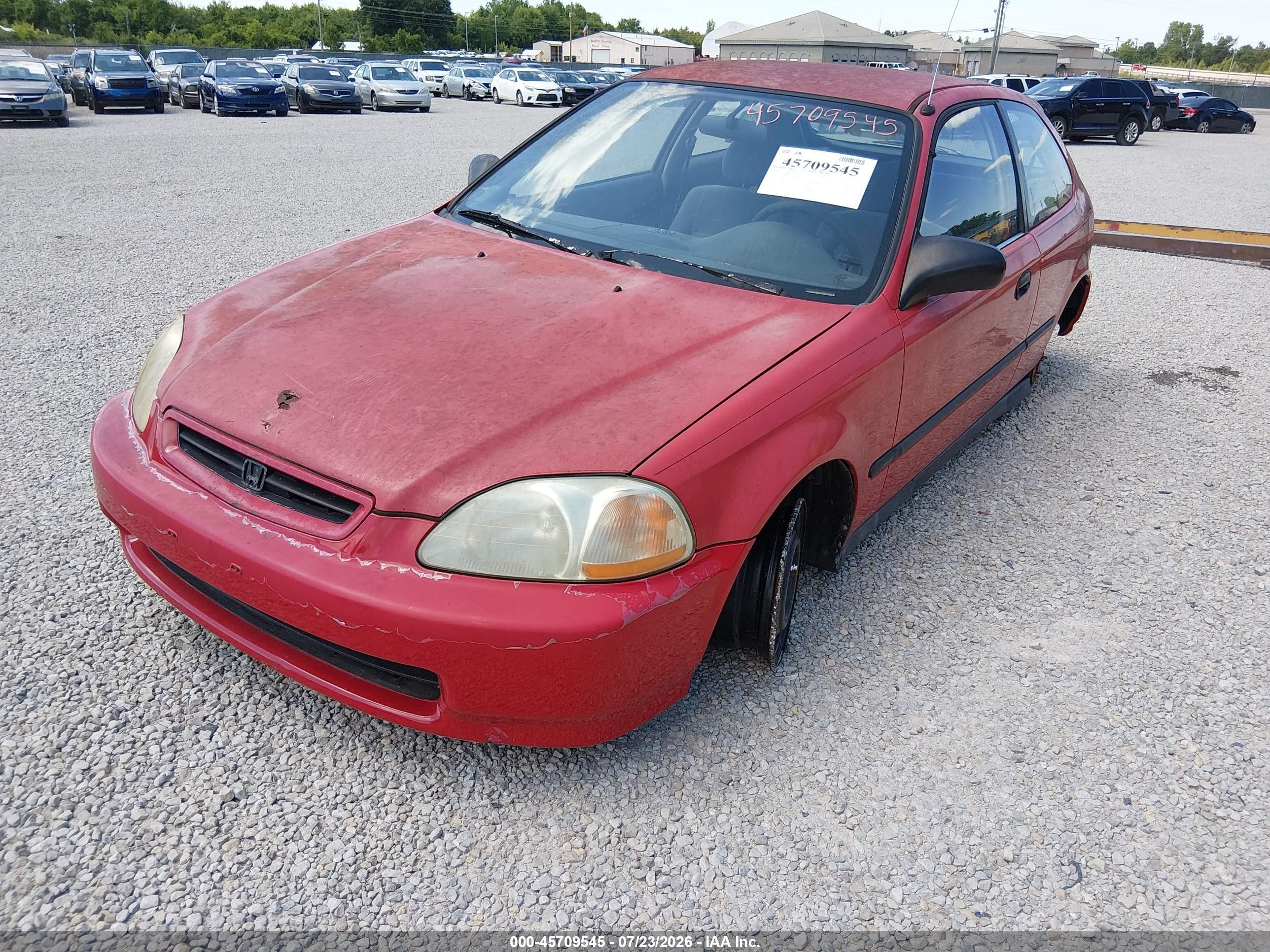 1998 Honda Civic Dx Red vin: 2HGEJ6348WH115889