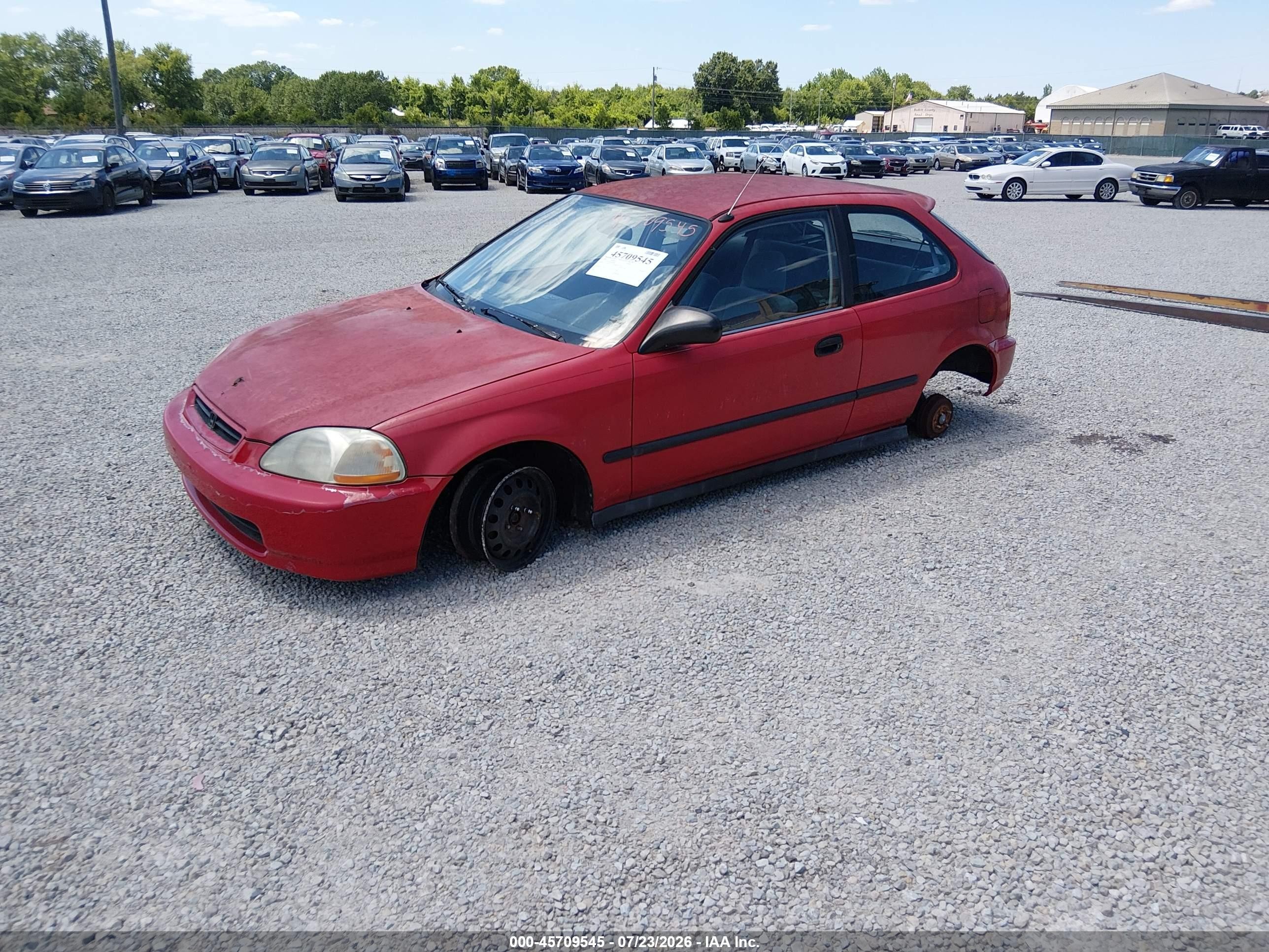 1998 Honda Civic Dx Red vin: 2HGEJ6348WH115889