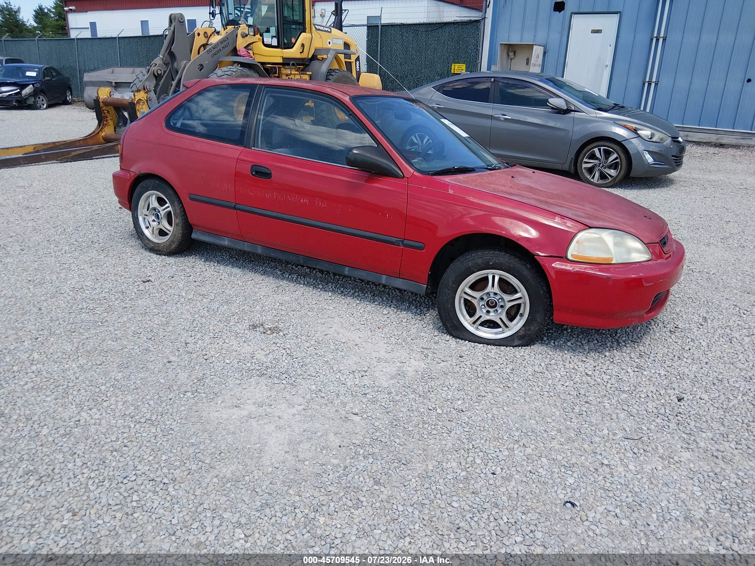 1998 Honda Civic Dx Red vin: 2HGEJ6348WH115889
