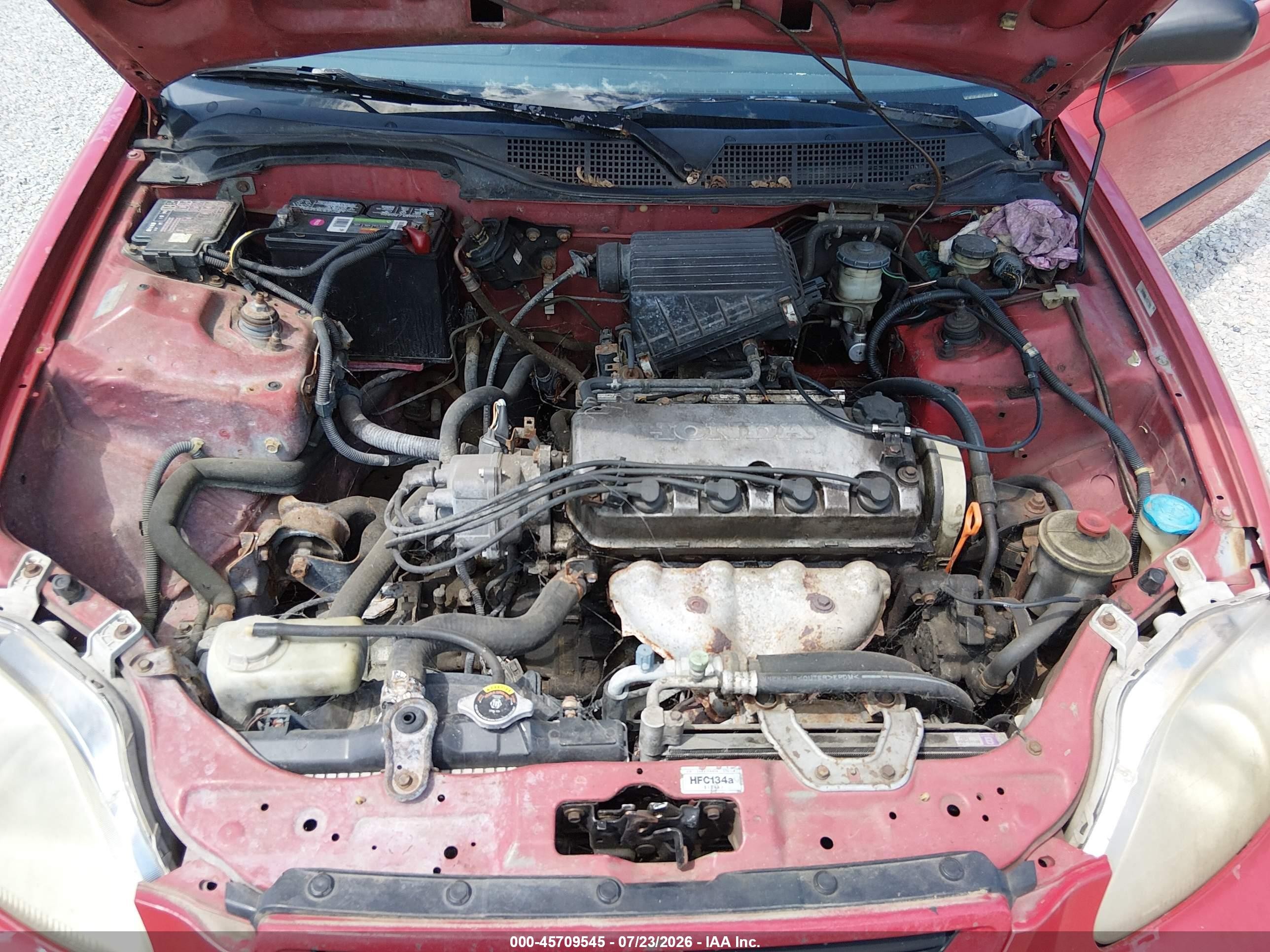 1998 Honda Civic Dx Red vin: 2HGEJ6348WH115889