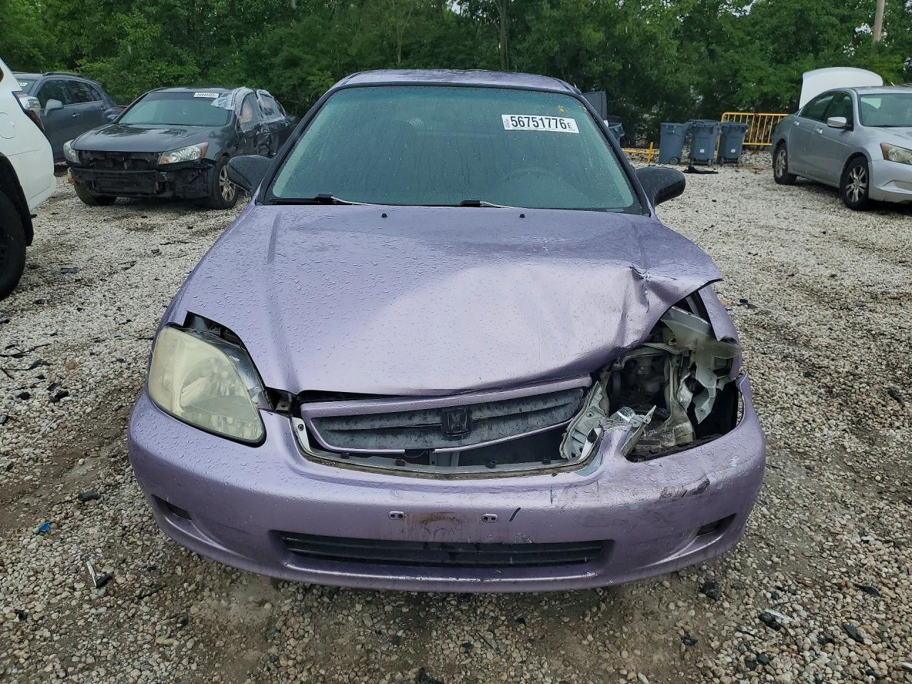 2000 Honda Civic Cx Purple vin: 2HGEJ6424YH104503