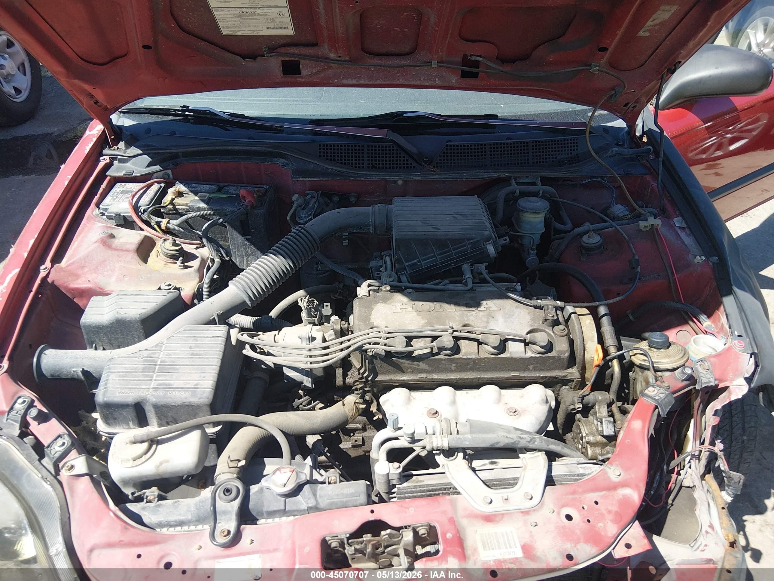 1996 Honda Civic Cx Red vin: 2HGEJ642XTH123680