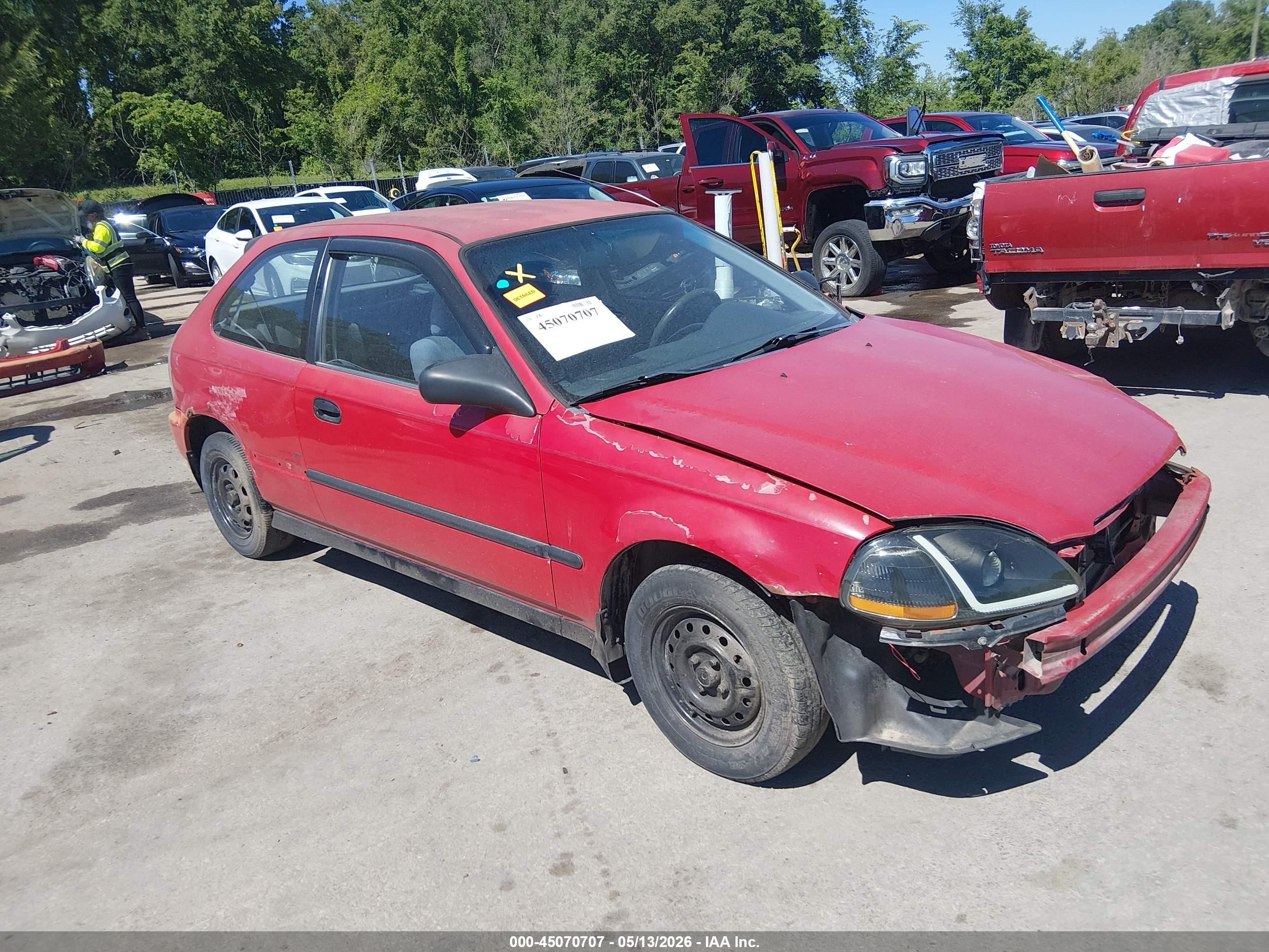 1996 Honda Civic Cx Red vin: 2HGEJ642XTH123680