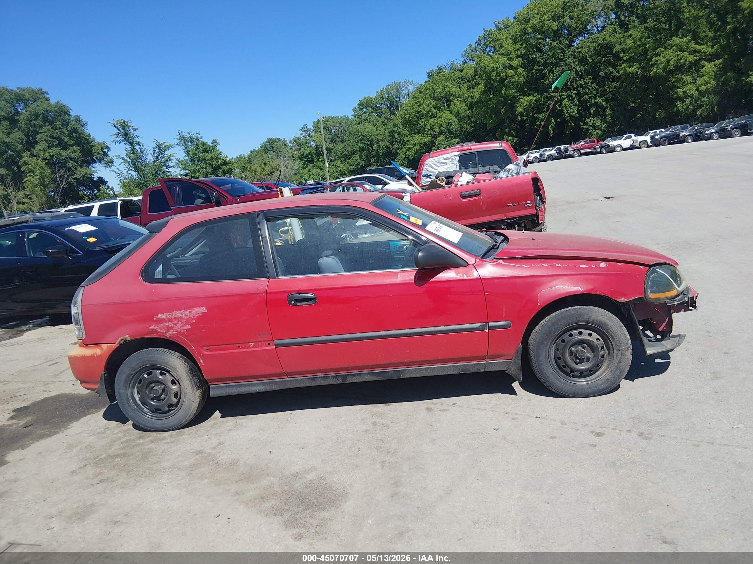 1996 Honda Civic Cx Red vin: 2HGEJ642XTH123680