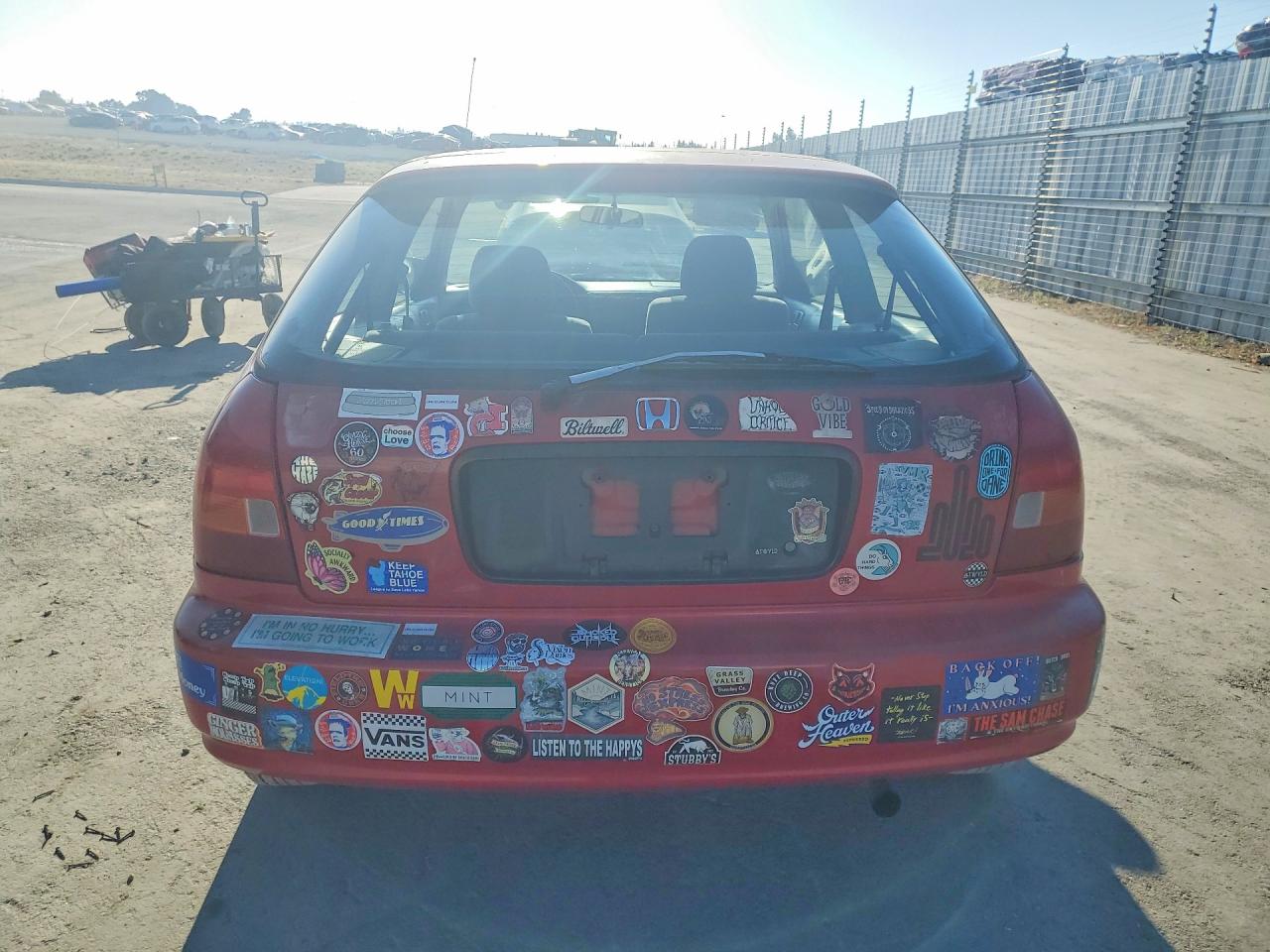 1996 Honda Civic Dx Red vin: 2HGEJ6440TH124418