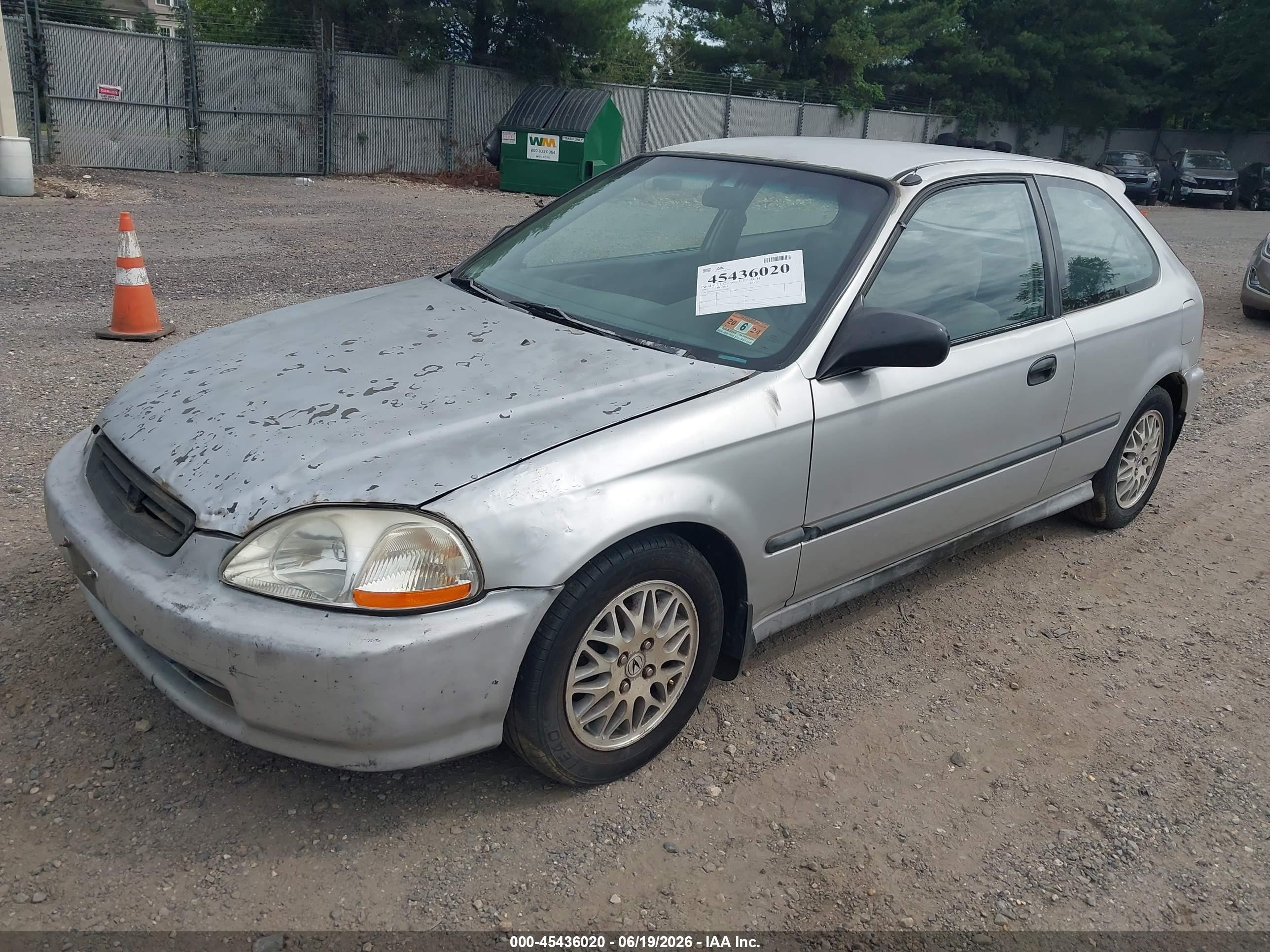 1997 Honda Civic Dx Silver vin: 2HGEJ6442VH120342