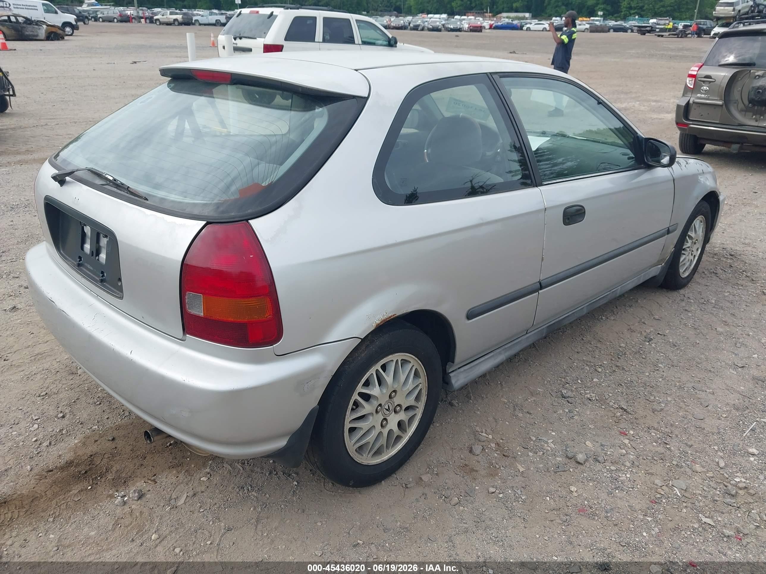 1997 Honda Civic Dx Silver vin: 2HGEJ6442VH120342