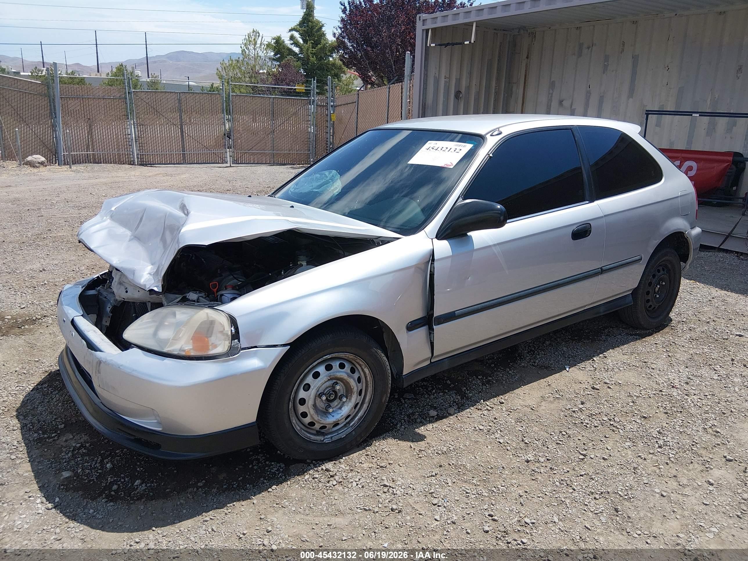 2000 Honda Civic Dx Silver vin: 2HGEJ6445YH107976