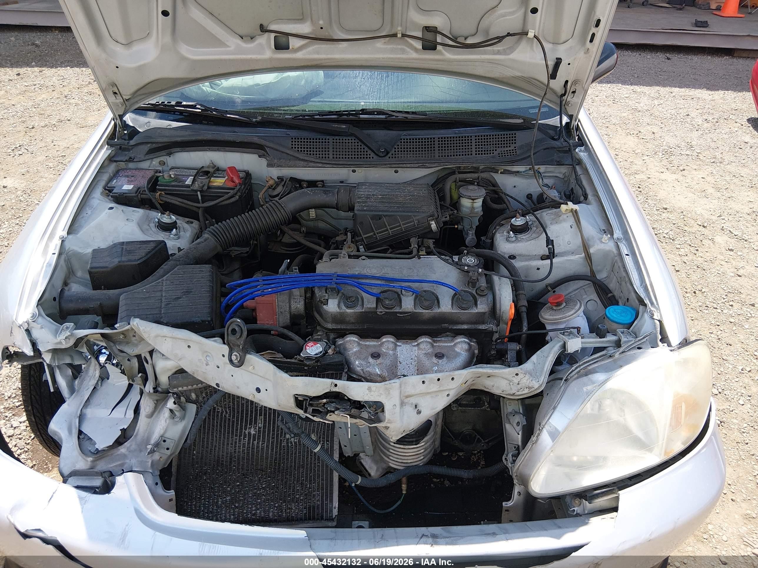 2000 Honda Civic Dx Silver vin: 2HGEJ6445YH107976
