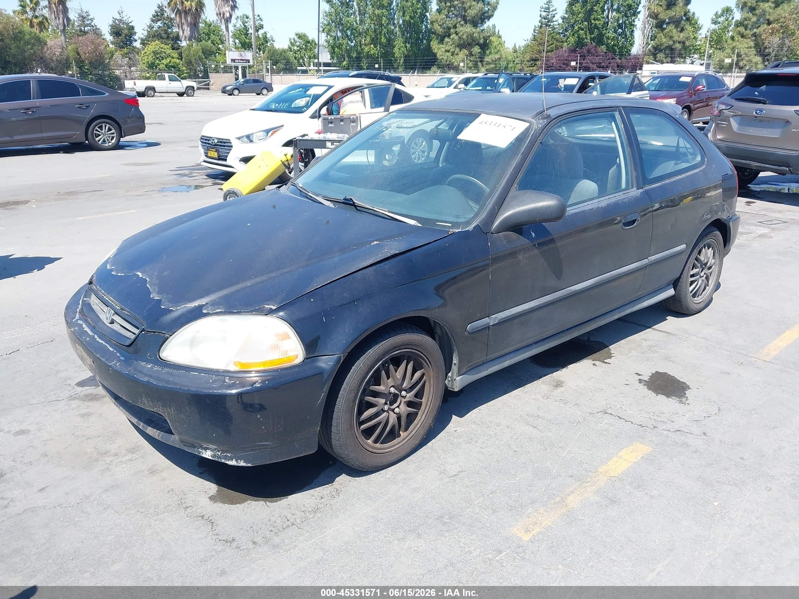1998 Honda Civic Dx Черный vin: 2HGEJ6446WH112147