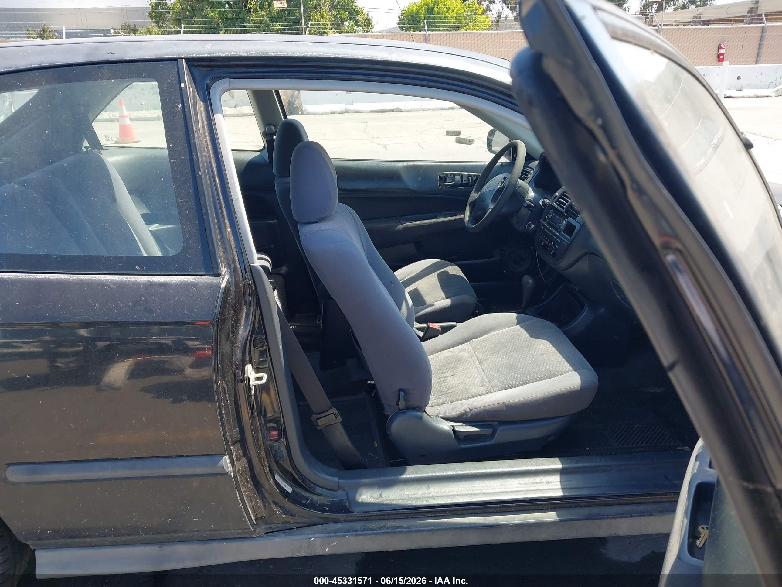 1998 Honda Civic Dx Черный vin: 2HGEJ6446WH112147