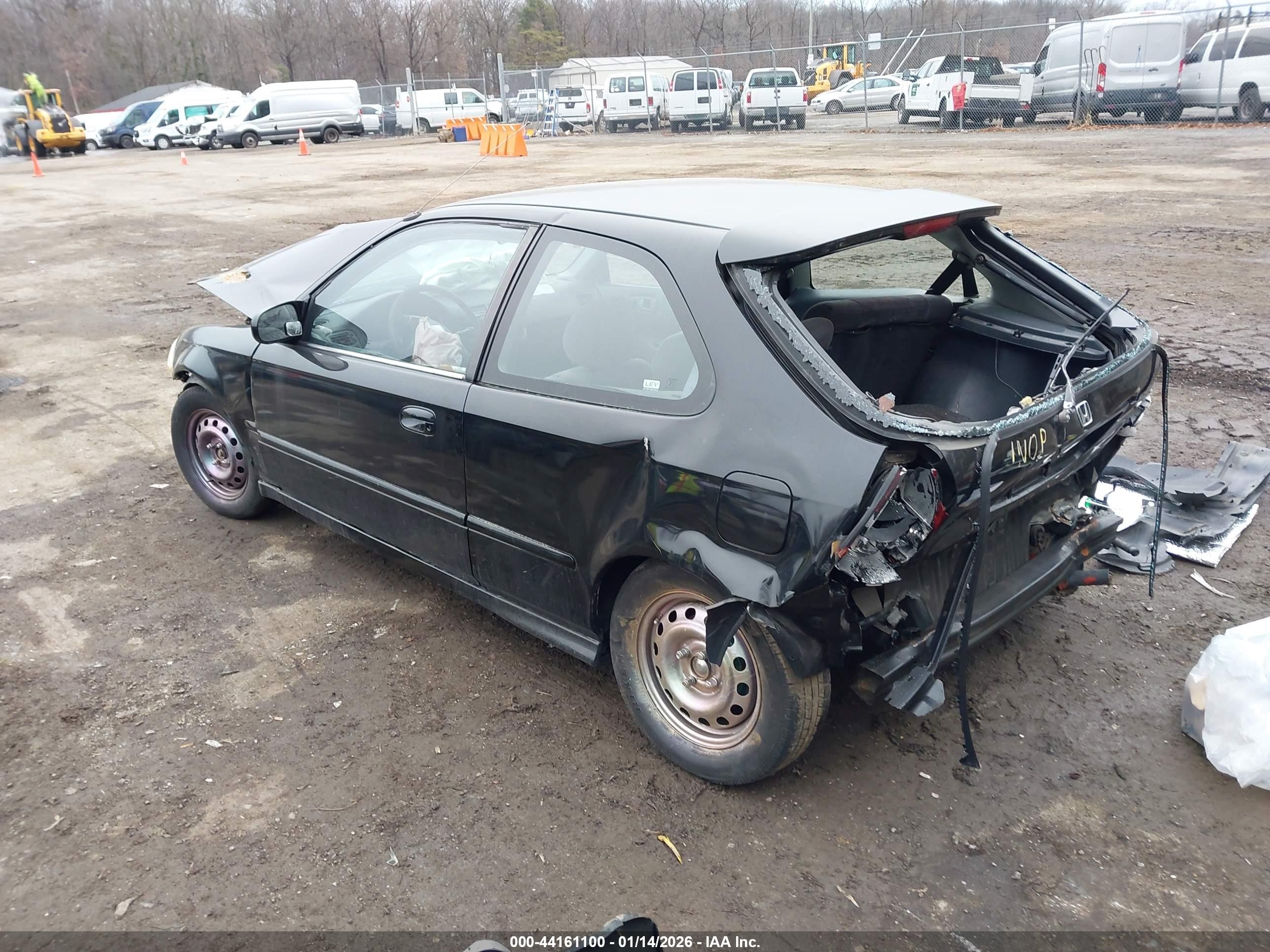 1998 Honda Civic Dx Black vin: 2HGEJ6447WH115588