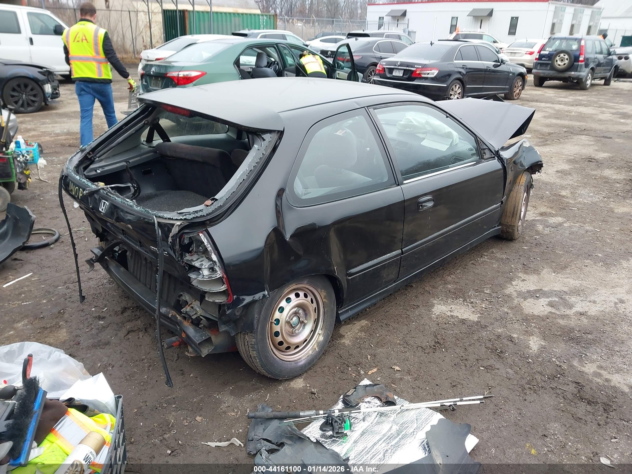 1998 Honda Civic Dx Black vin: 2HGEJ6447WH115588