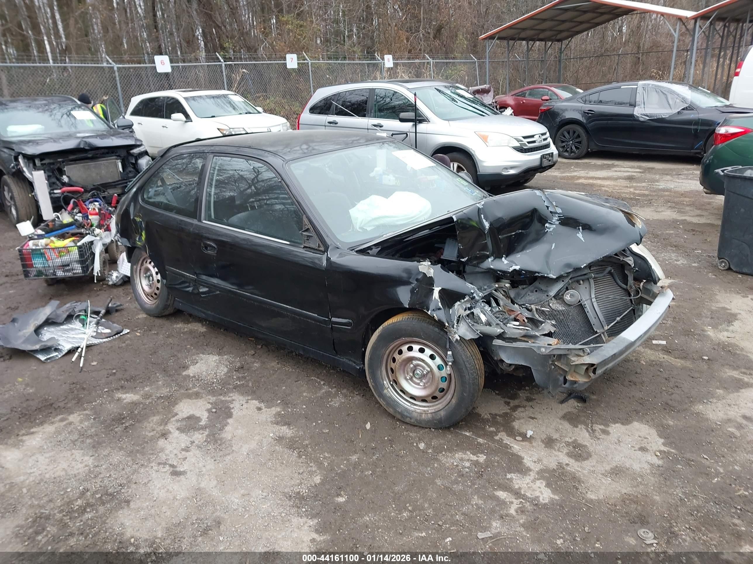 1998 Honda Civic Dx Black vin: 2HGEJ6447WH115588