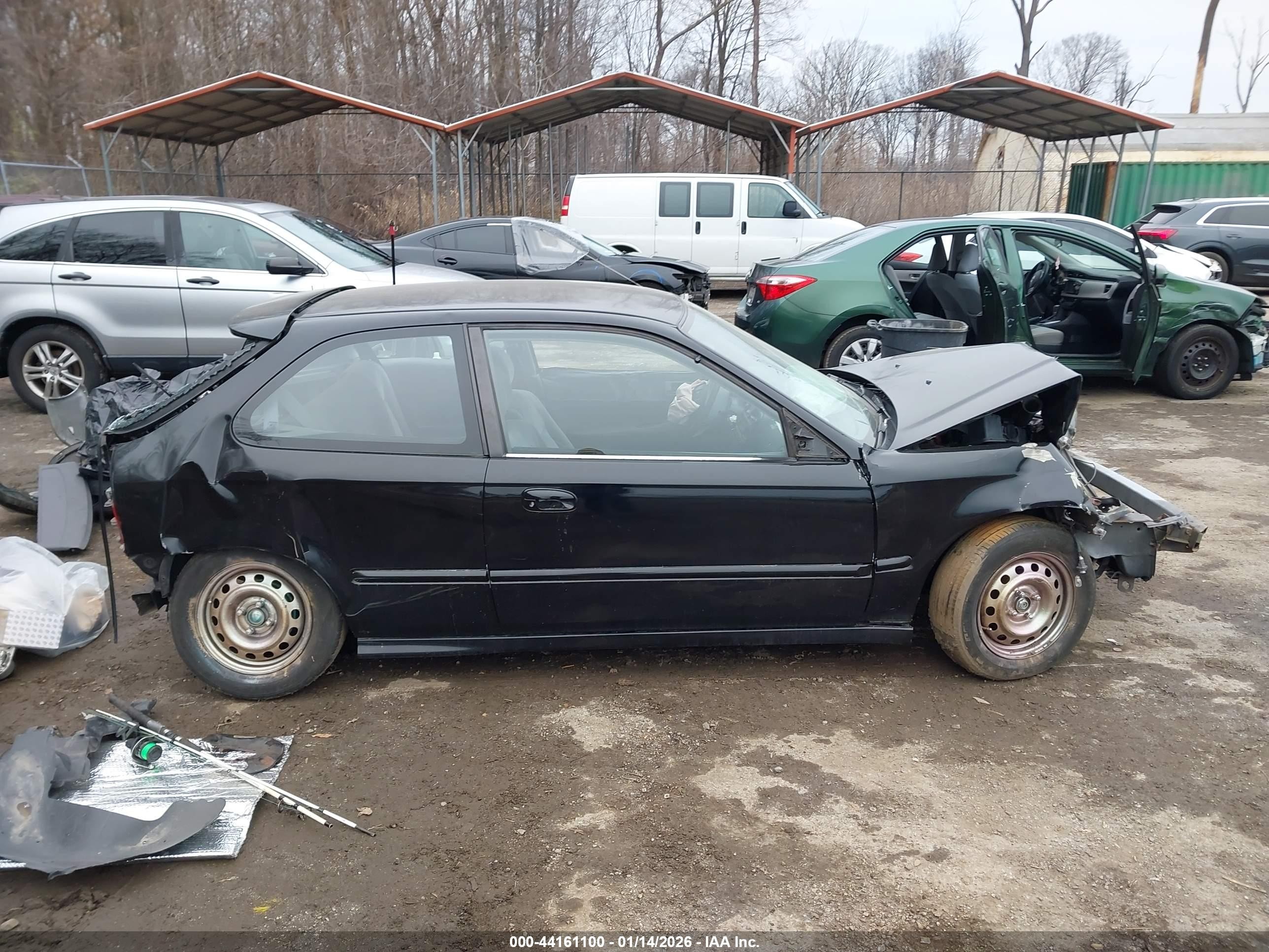 1998 Honda Civic Dx Black vin: 2HGEJ6447WH115588