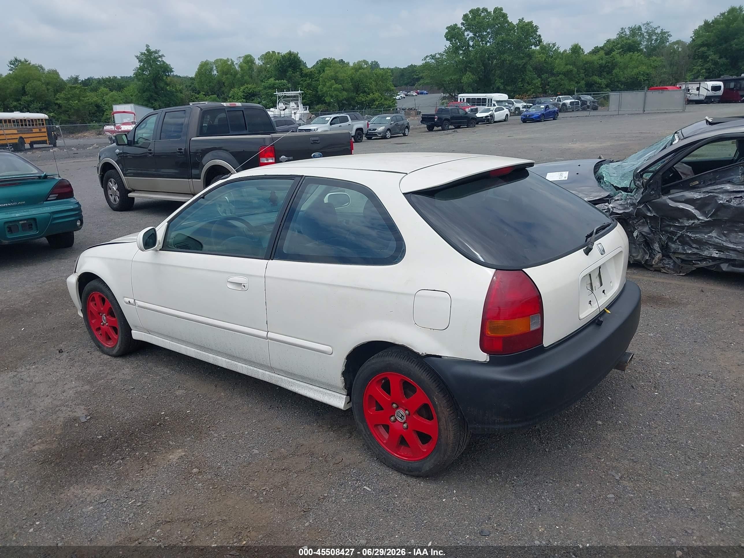 2000 Honda Civic Dx White vin: 2HGEJ6447YH110202