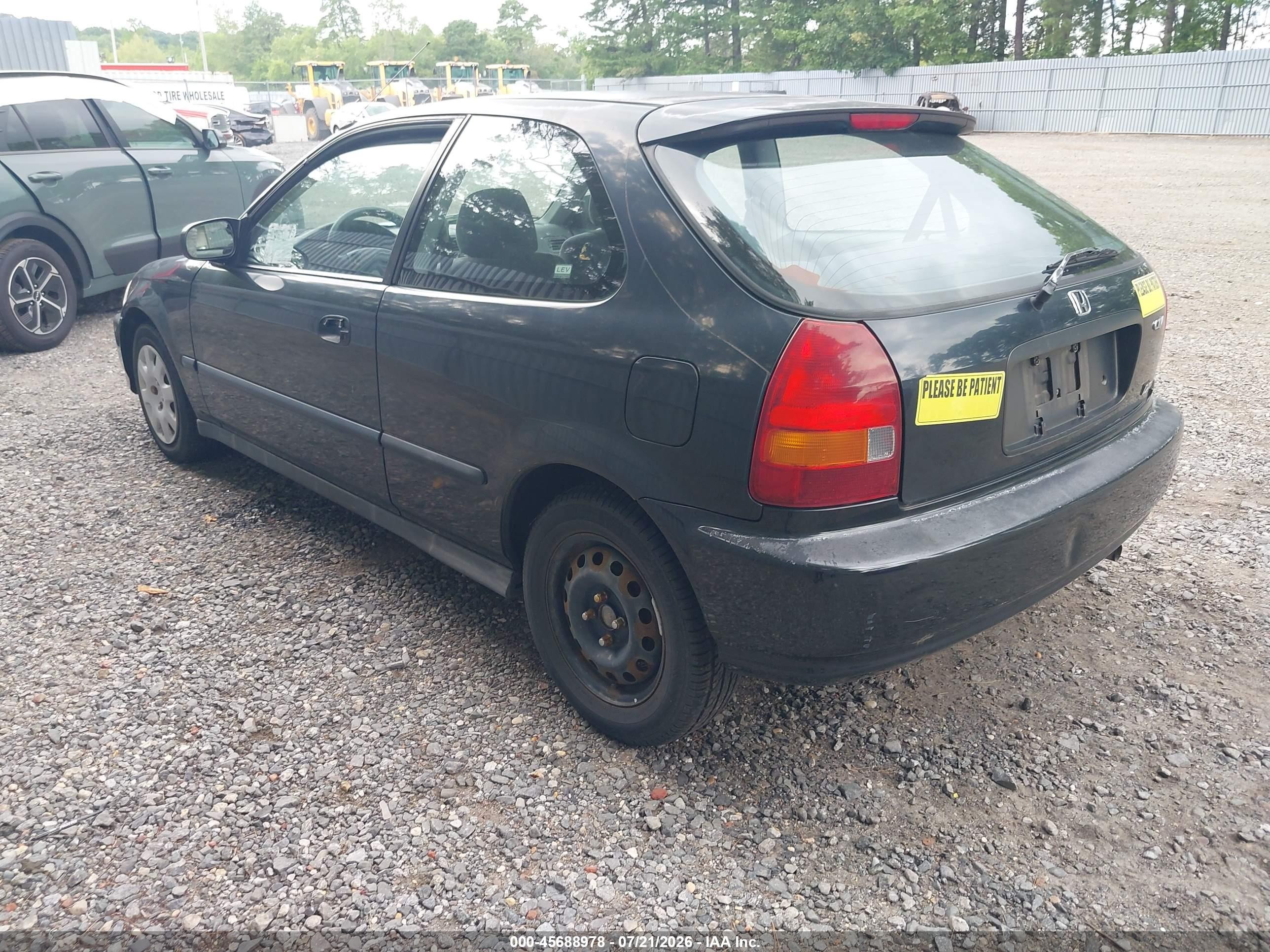 1998 Honda Civic Dx Black vin: 2HGEJ6448WH103126