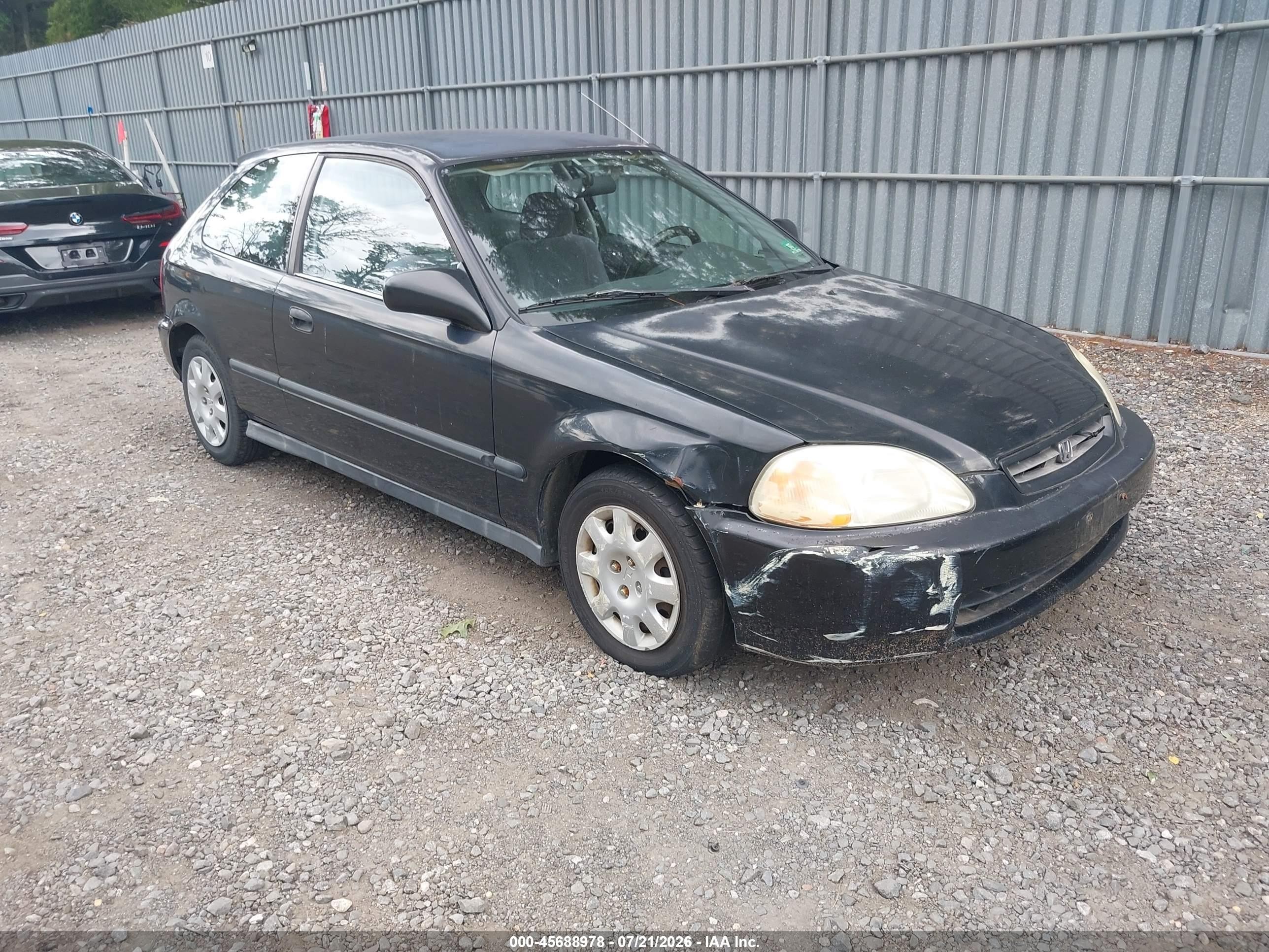1998 Honda Civic Dx Black vin: 2HGEJ6448WH103126