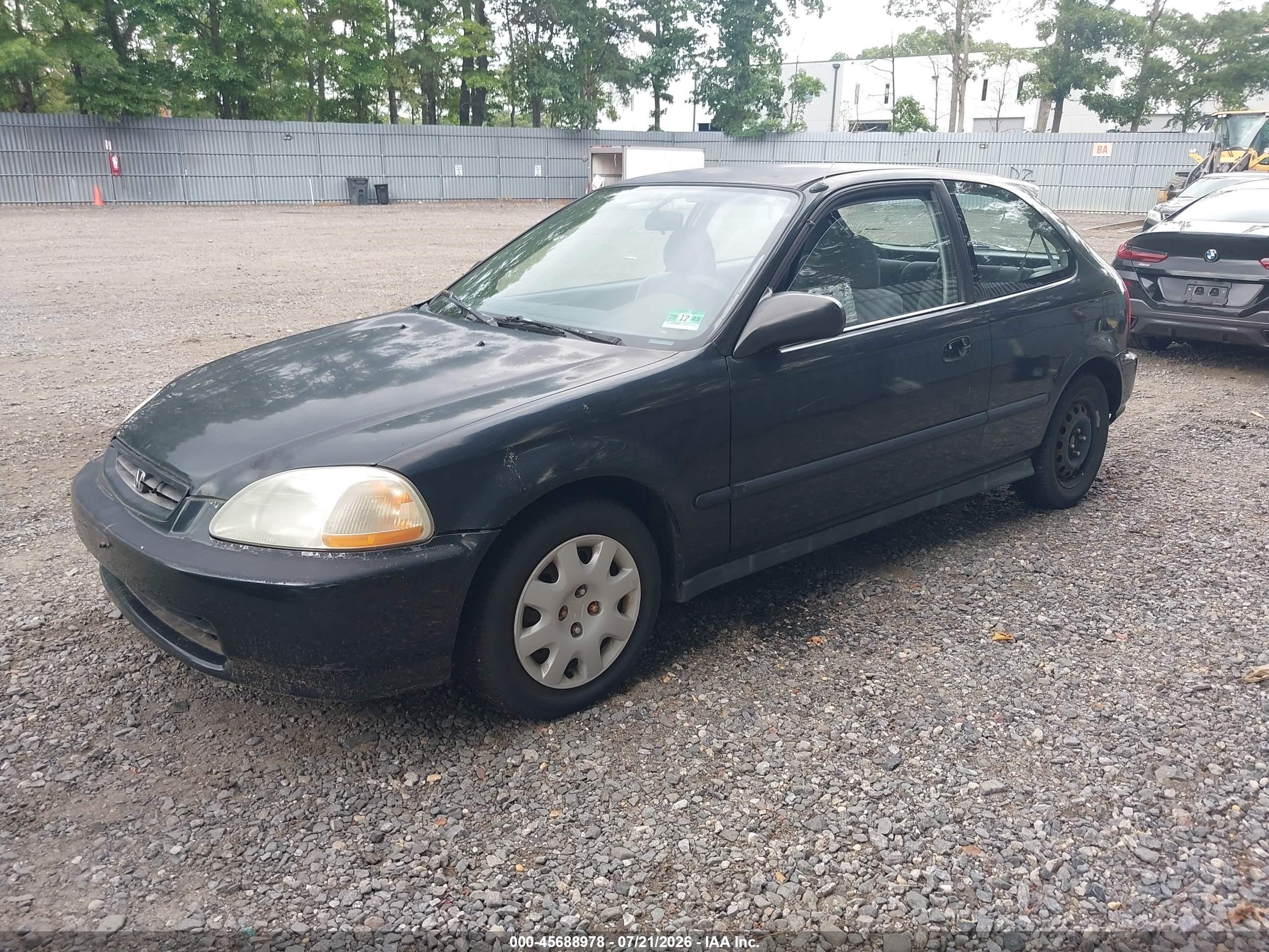 1998 Honda Civic Dx Black vin: 2HGEJ6448WH103126