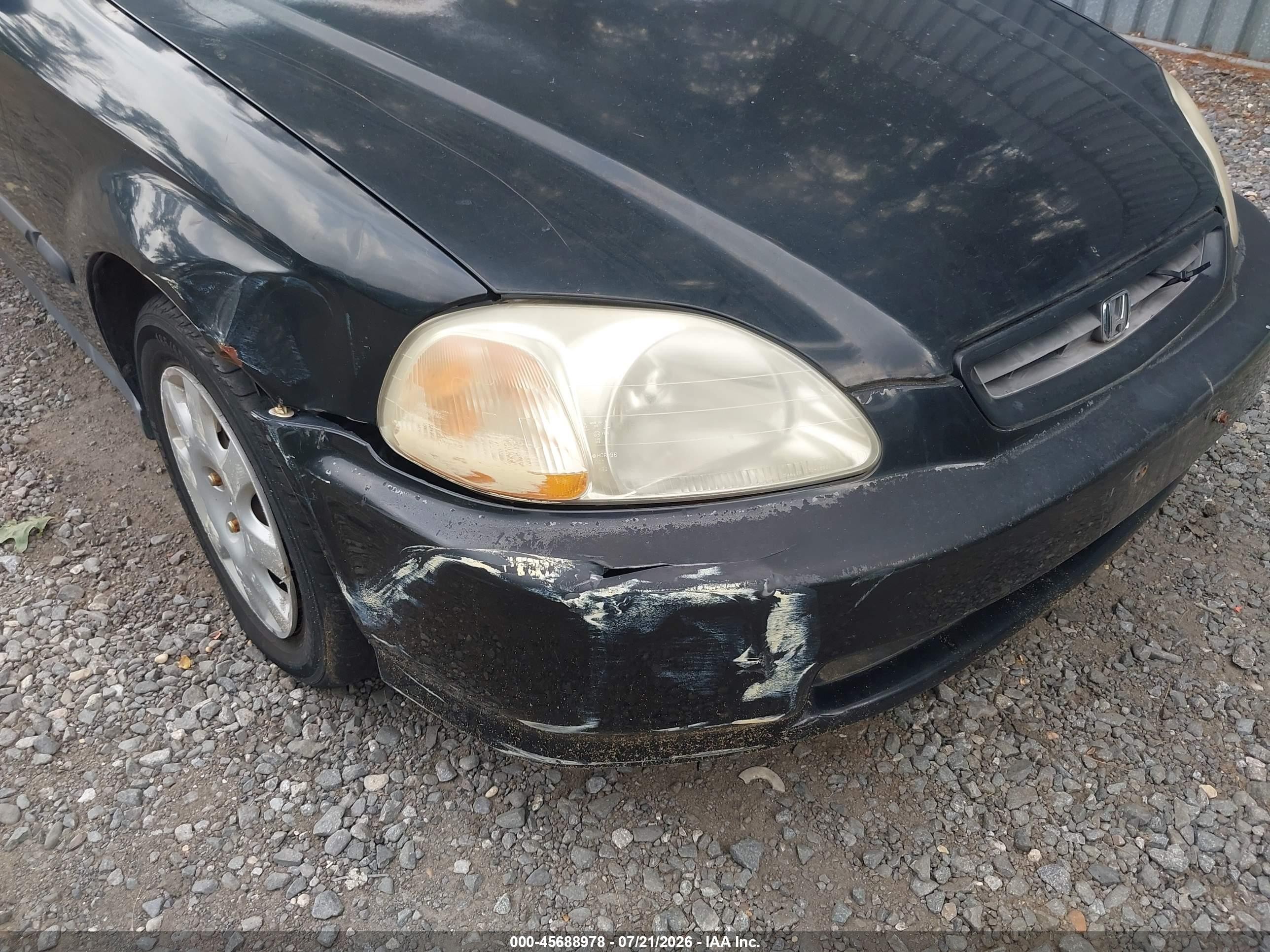 1998 Honda Civic Dx Black vin: 2HGEJ6448WH103126