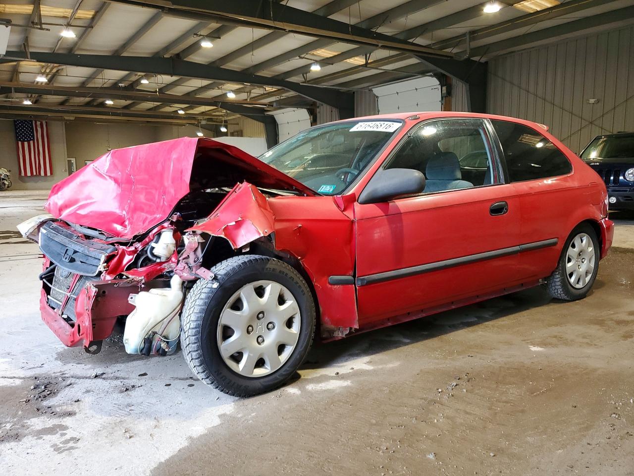 1998 Honda Civic Dx Red vin: 2HGEJ6449WH100221