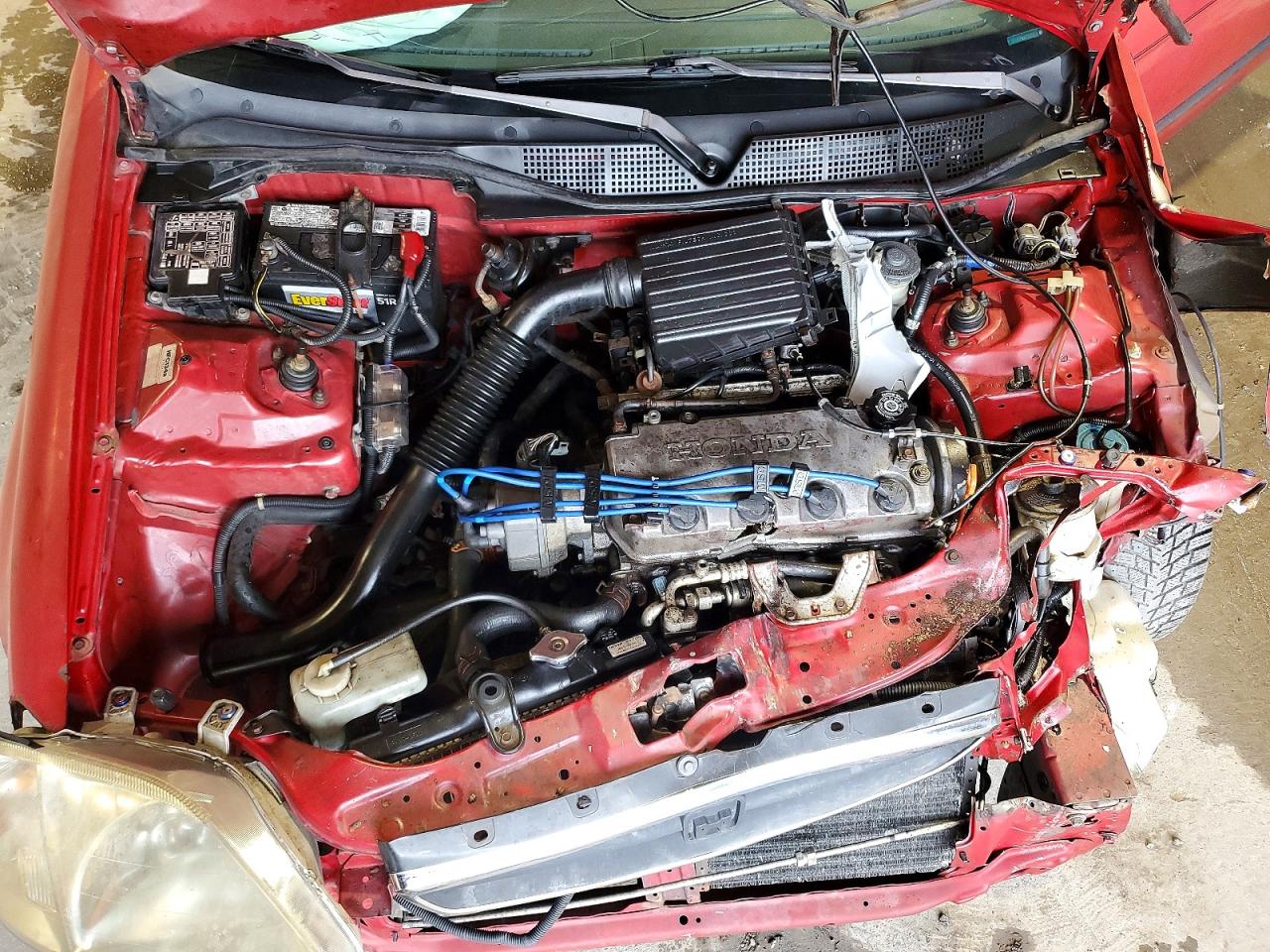 1998 Honda Civic Dx Red vin: 2HGEJ6449WH100221
