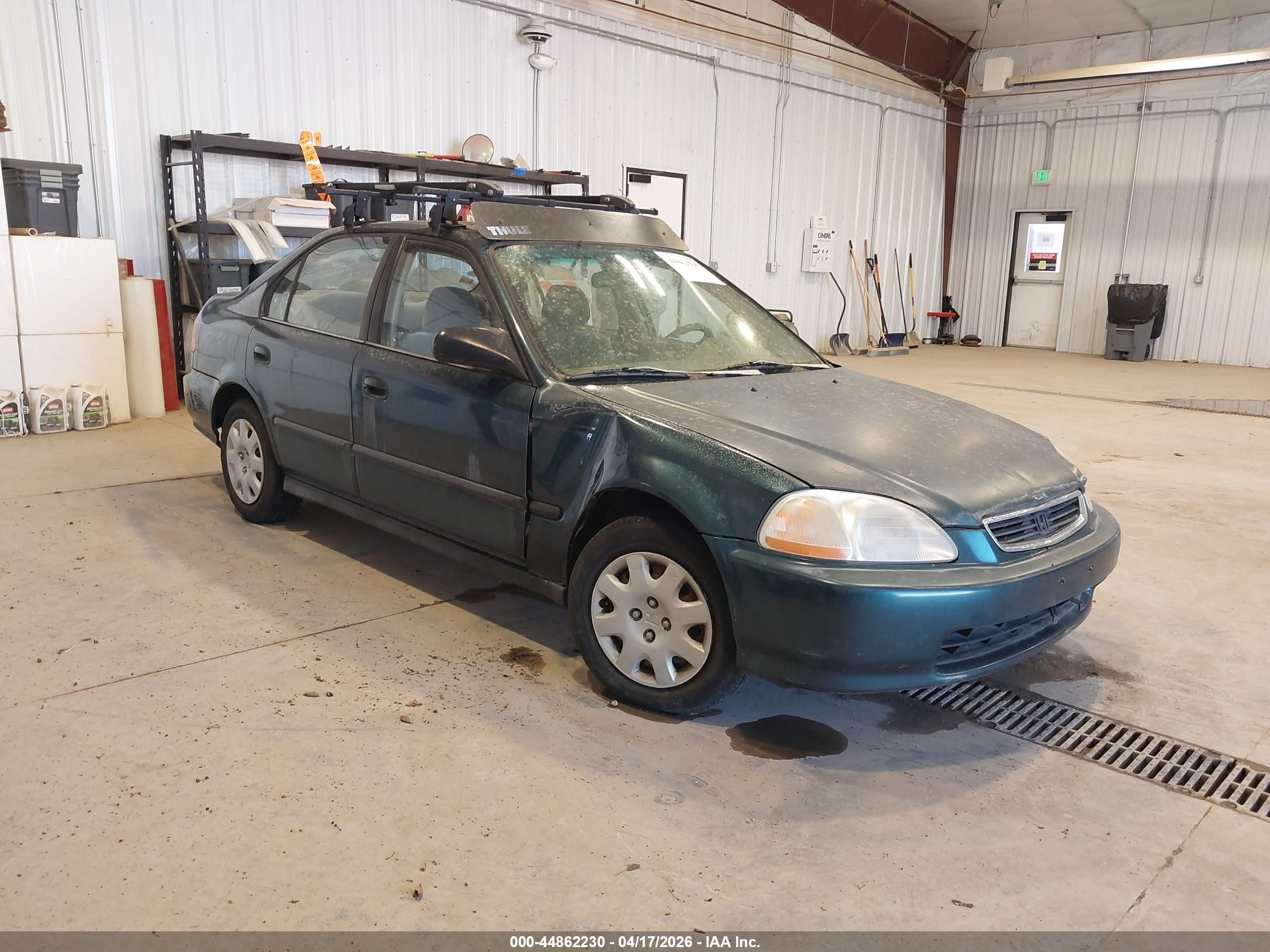 1998 Honda Civic Dx Green vin: 2HGEJ6520WH513030