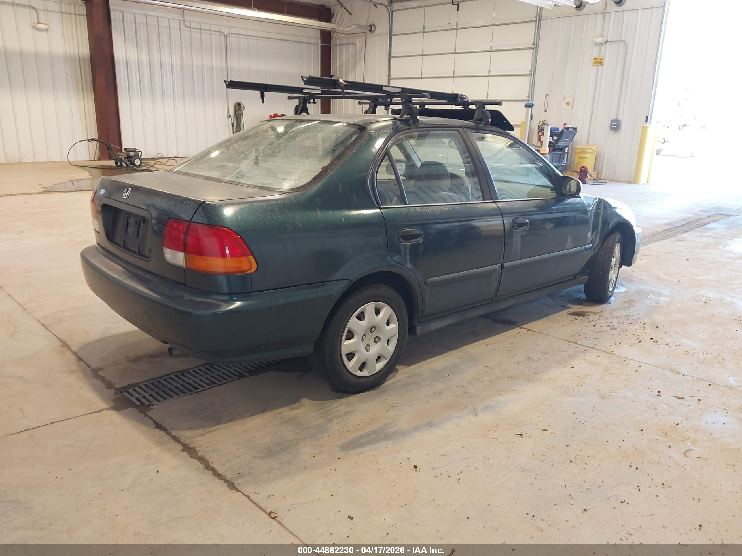 1998 Honda Civic Dx Green vin: 2HGEJ6520WH513030