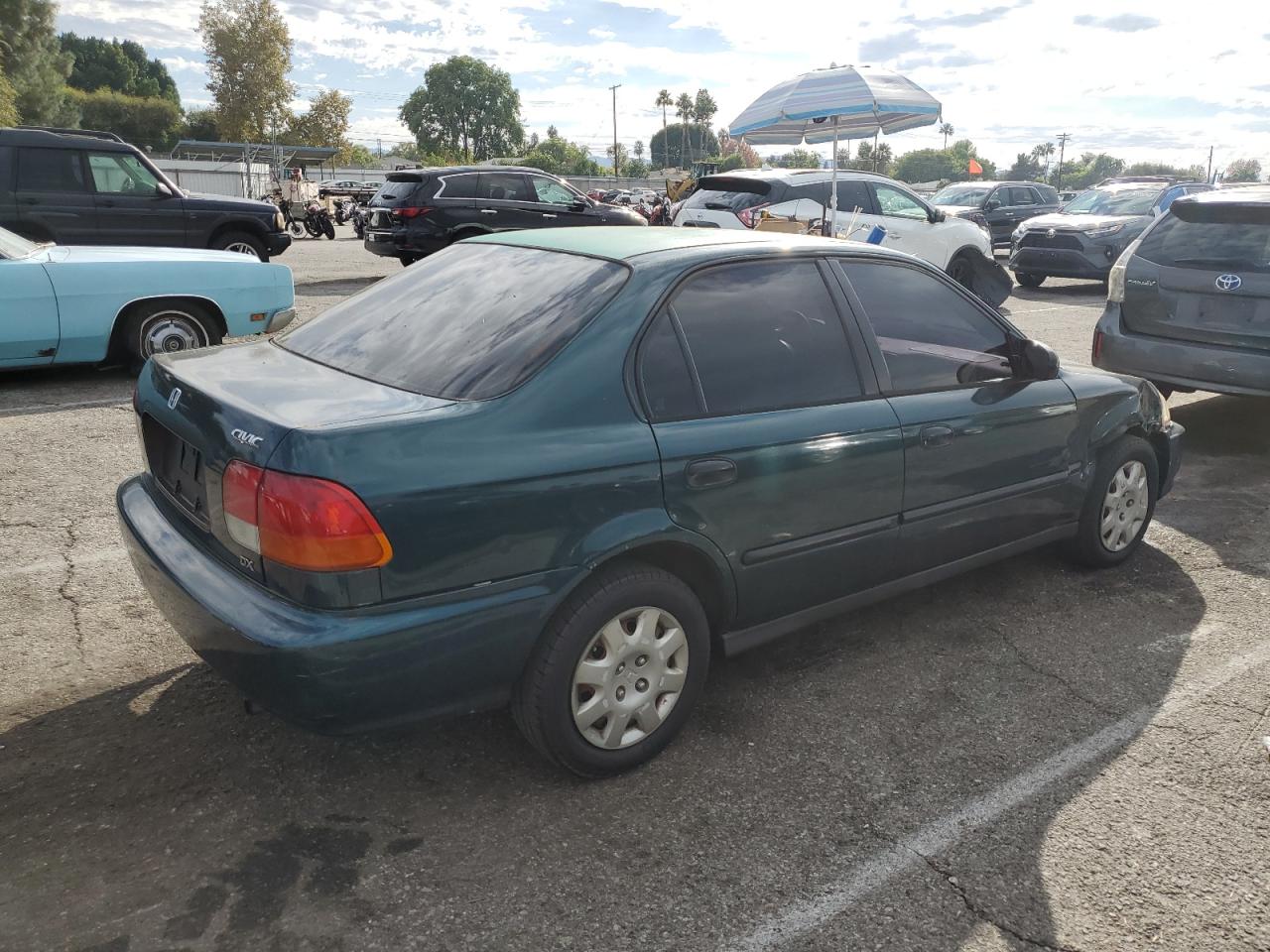 1998 Honda Civic Dx Green vin: 2HGEJ6523WH580303