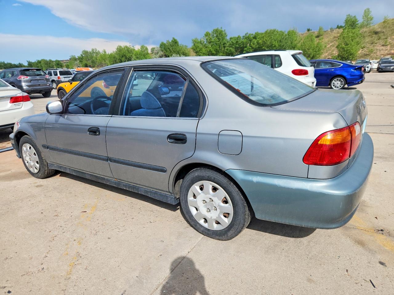 1999 Honda Civic Lx Silver vin: 2HGEJ6573XH594893
