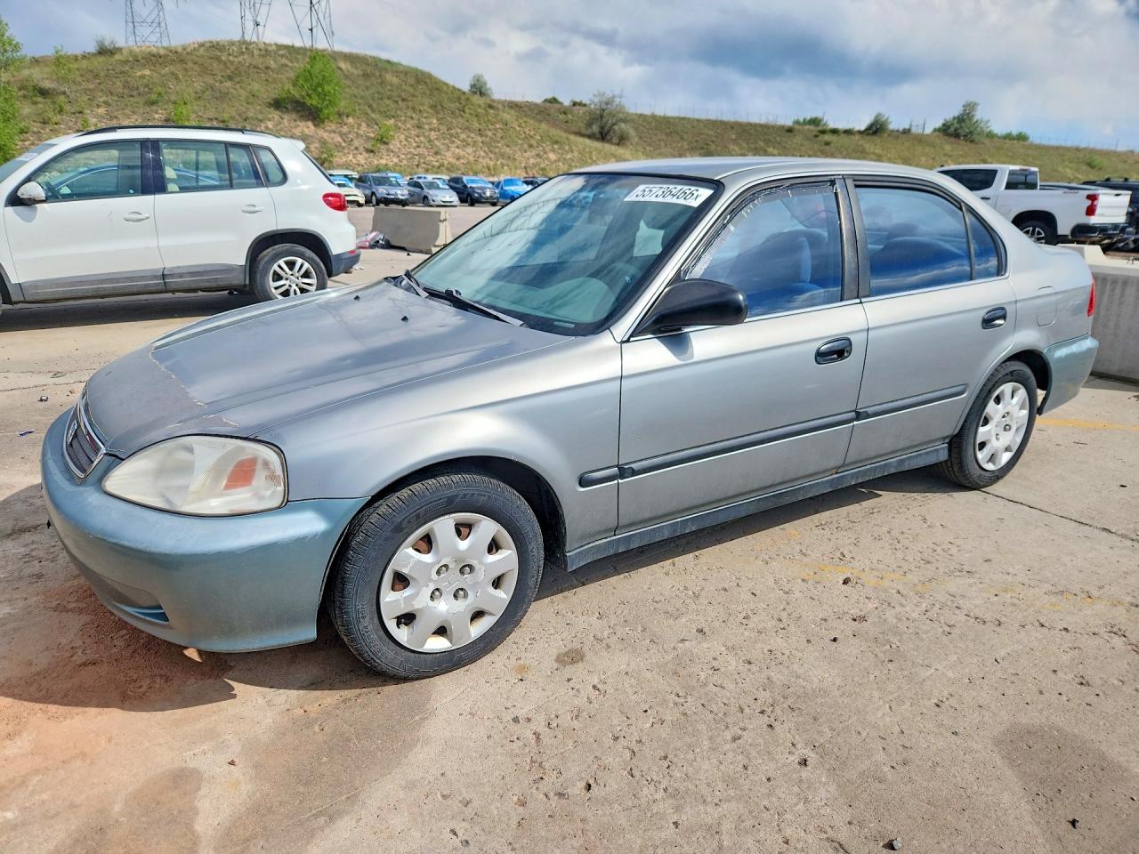1999 Honda Civic Lx Silver vin: 2HGEJ6573XH594893