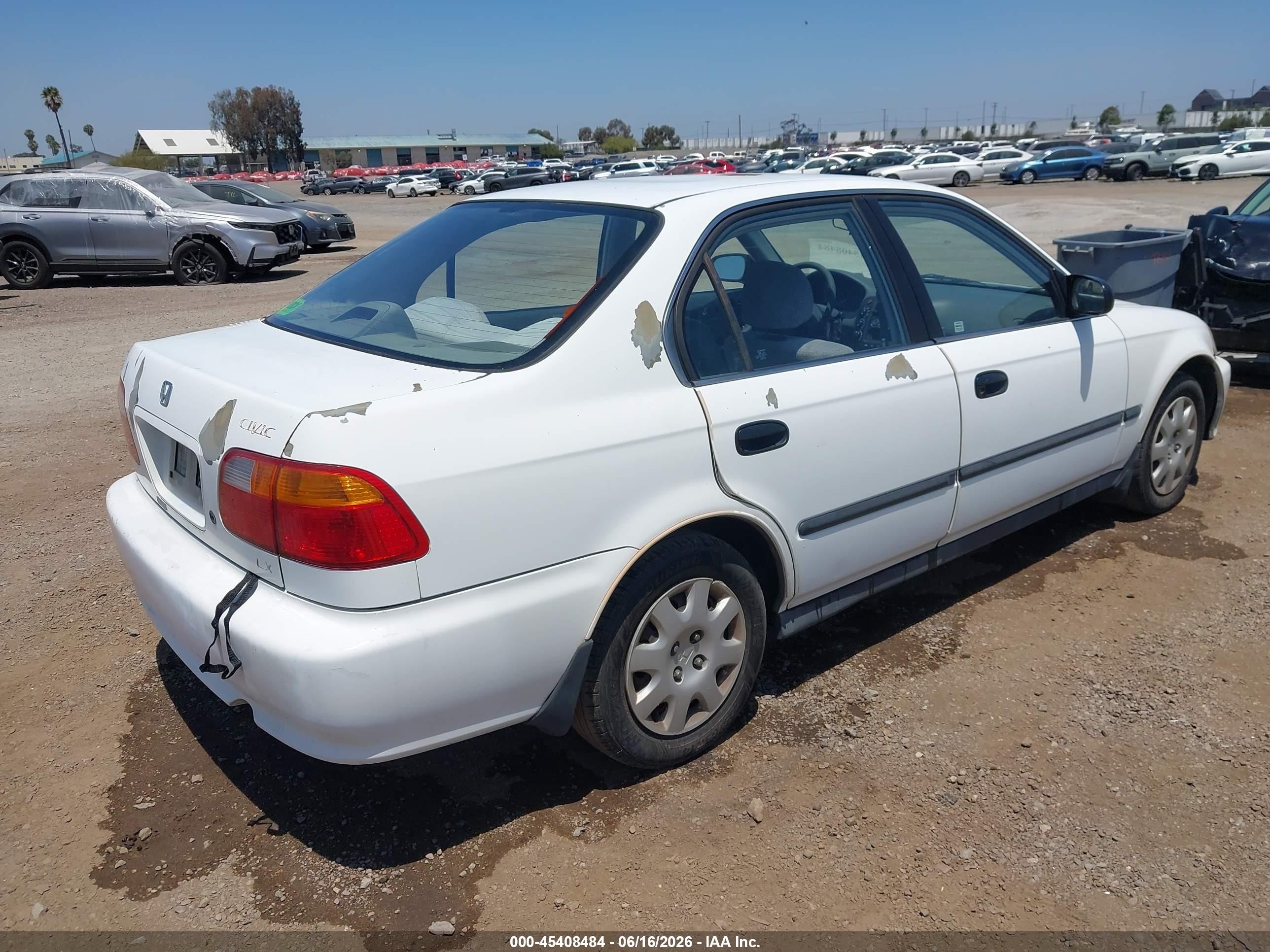 1999 Honda Civic Lx White vin: 2HGEJ6575XH556341