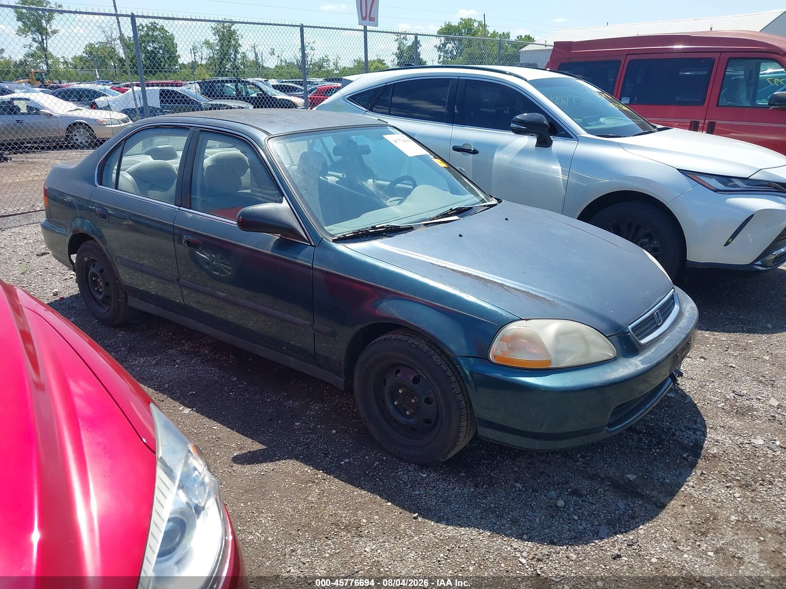 1998 Honda Civic Lx Green vin: 2HGEJ6576WH506336