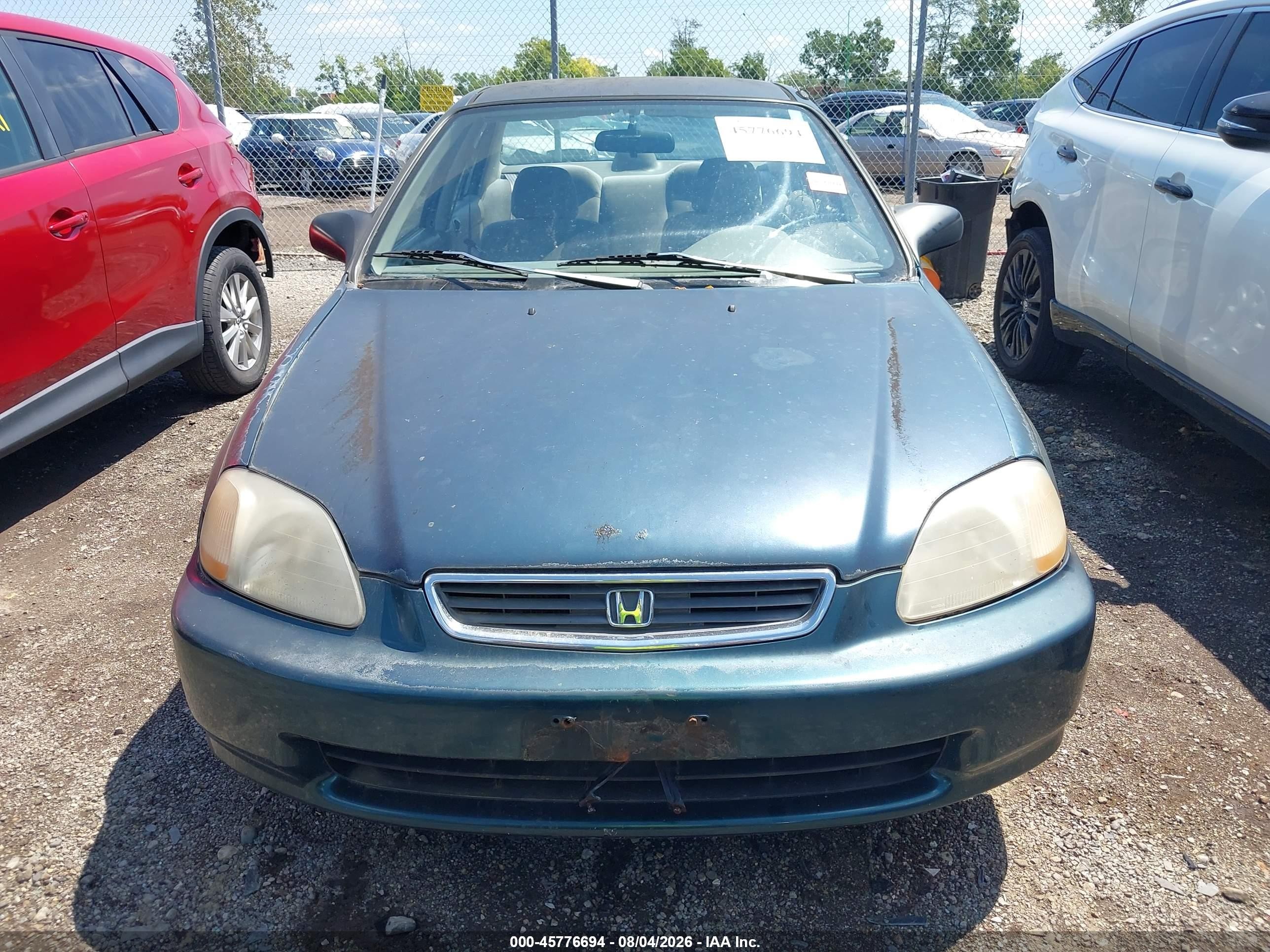1998 Honda Civic Lx Green vin: 2HGEJ6576WH506336