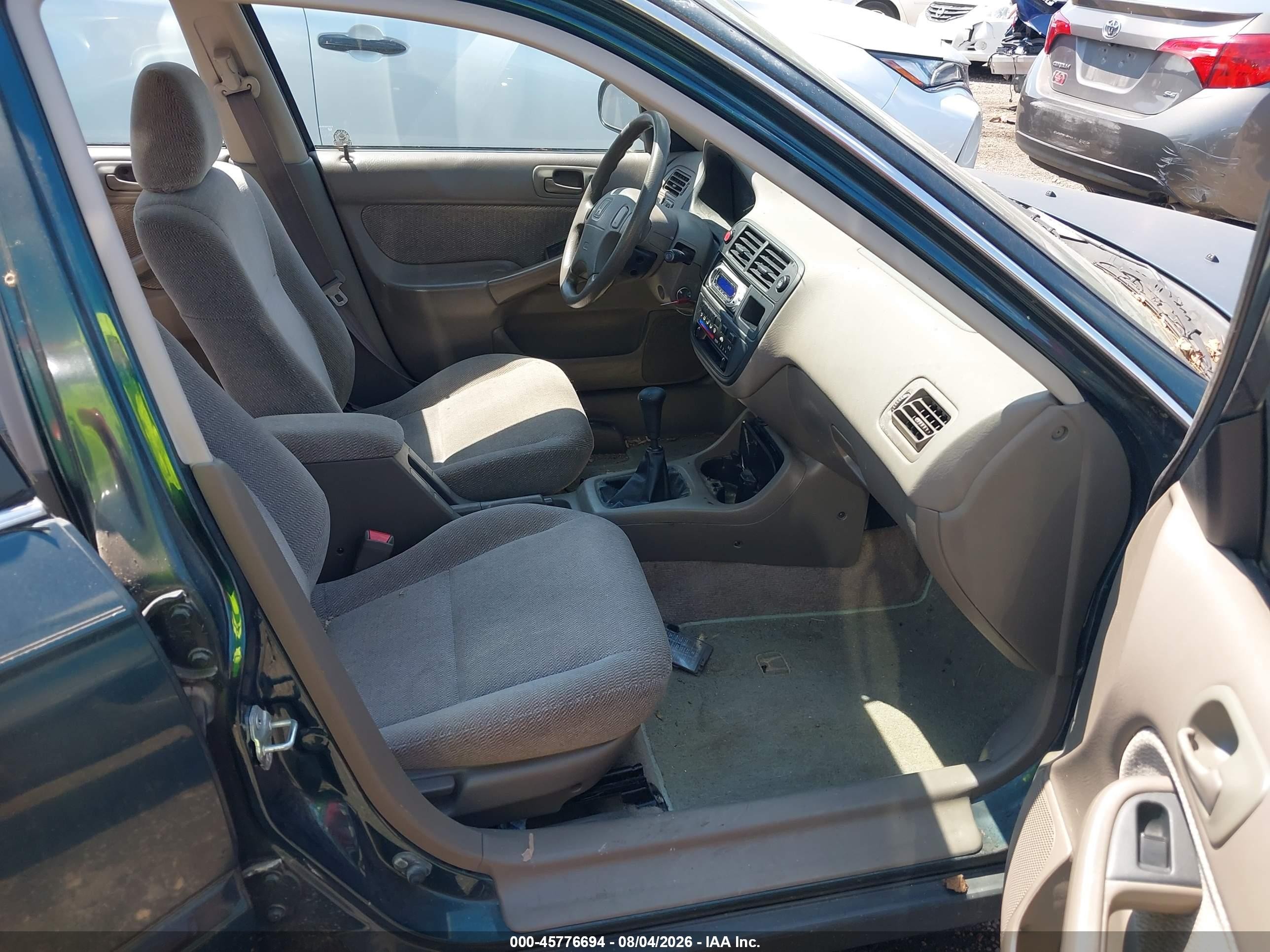 1998 Honda Civic Lx Green vin: 2HGEJ6576WH506336
