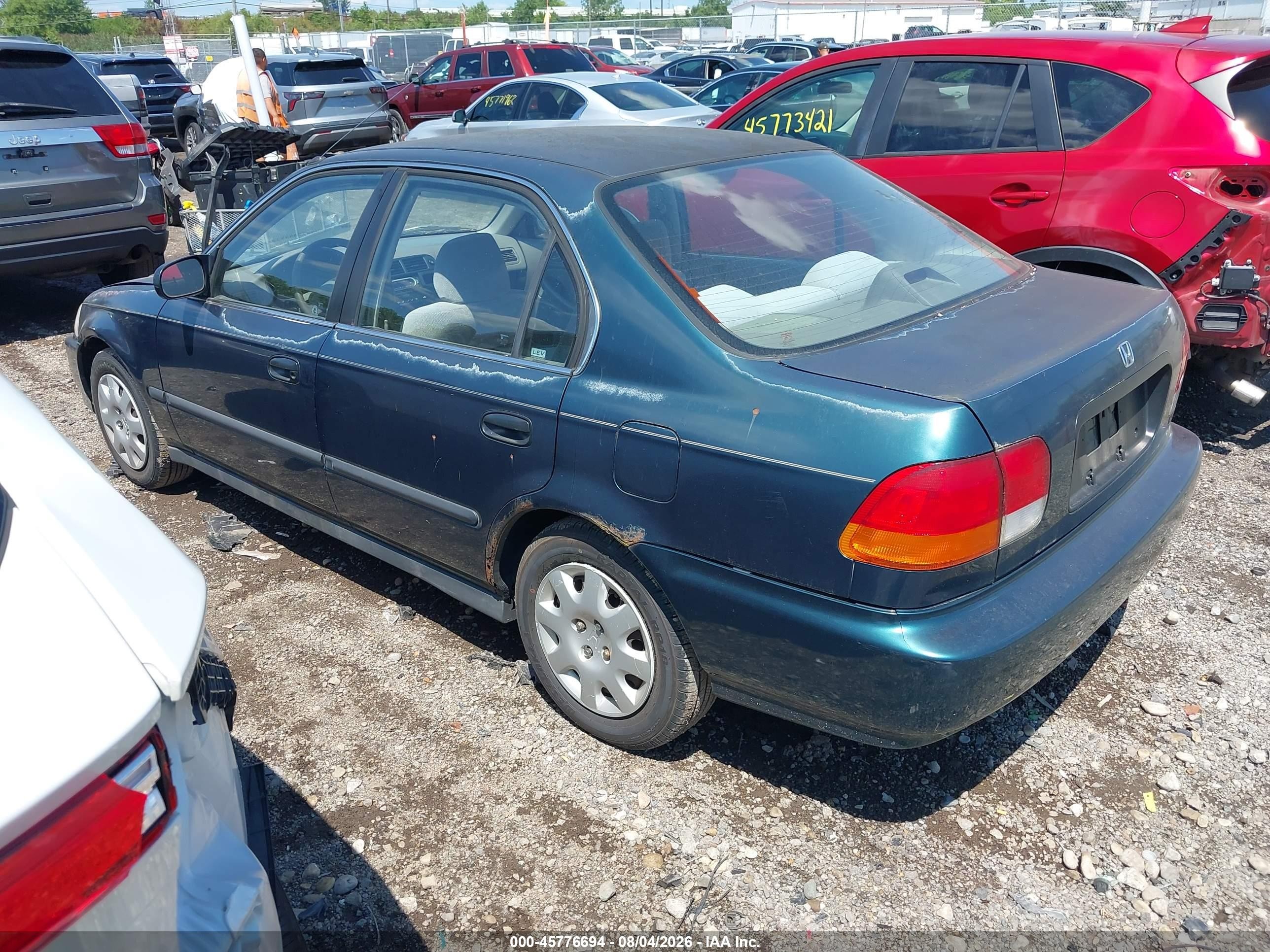 1998 Honda Civic Lx Green vin: 2HGEJ6576WH506336