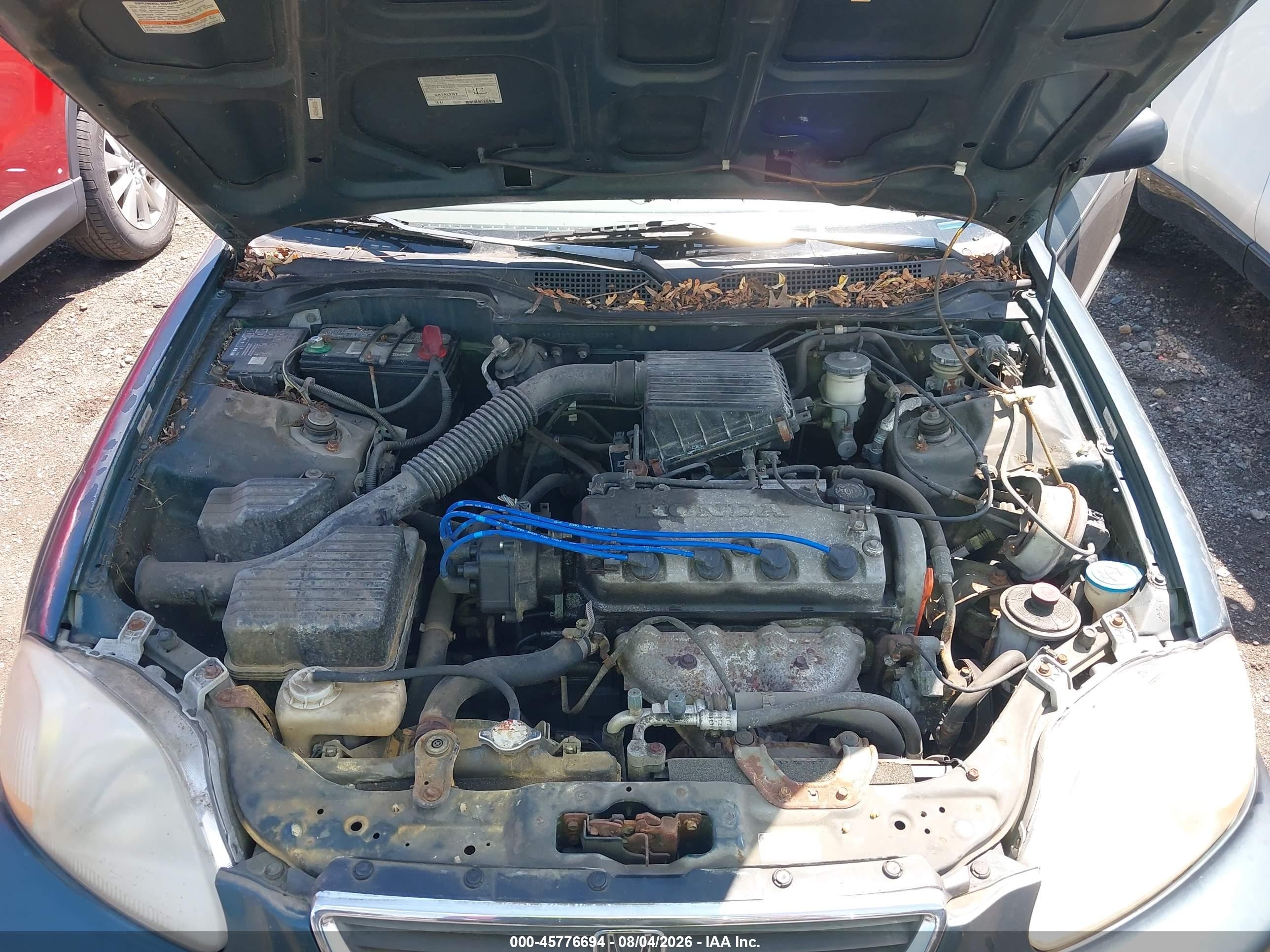 1998 Honda Civic Lx Green vin: 2HGEJ6576WH506336