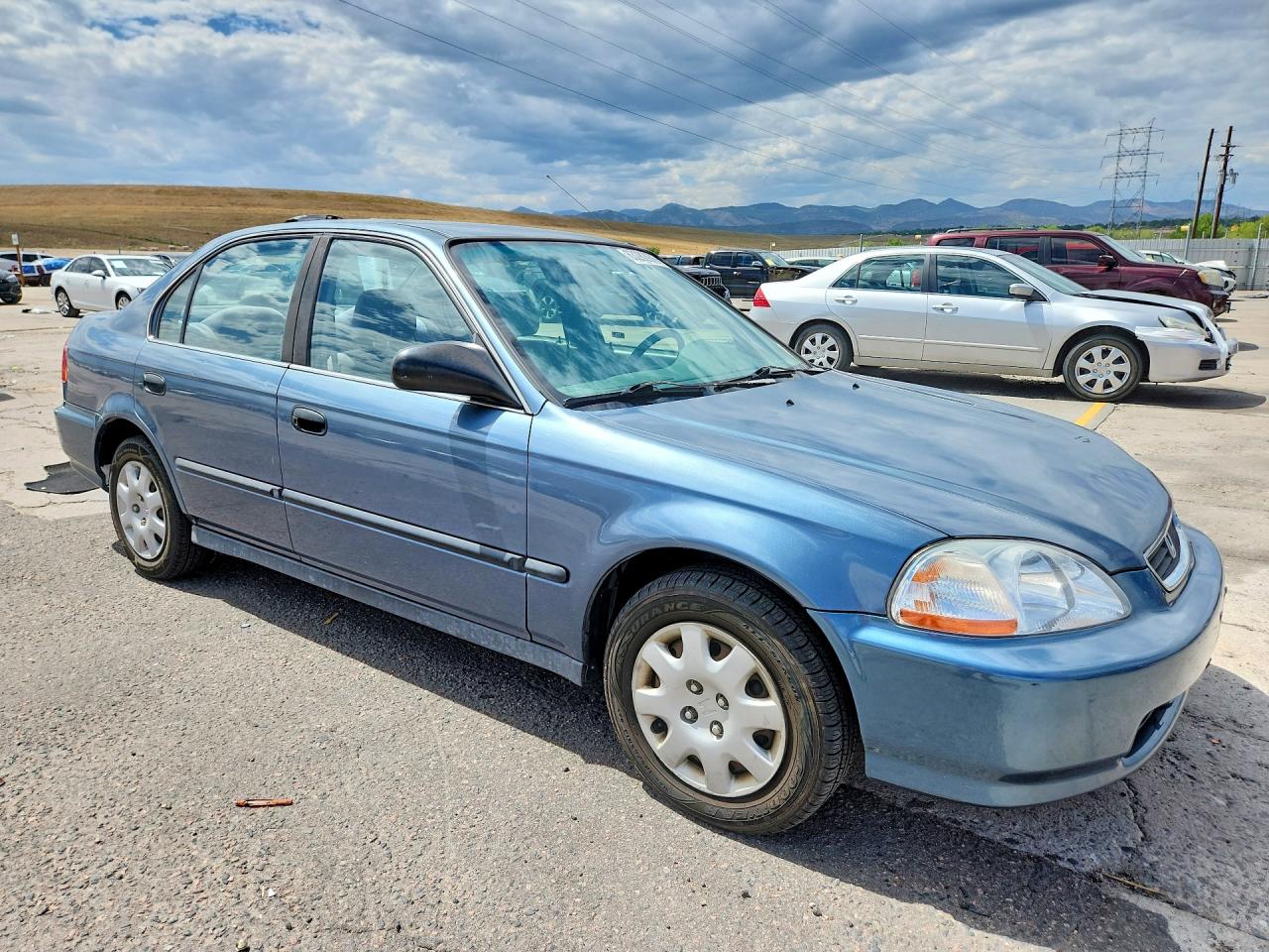 1998 Honda Civic Lx Blue vin: 2HGEJ6576WH557951