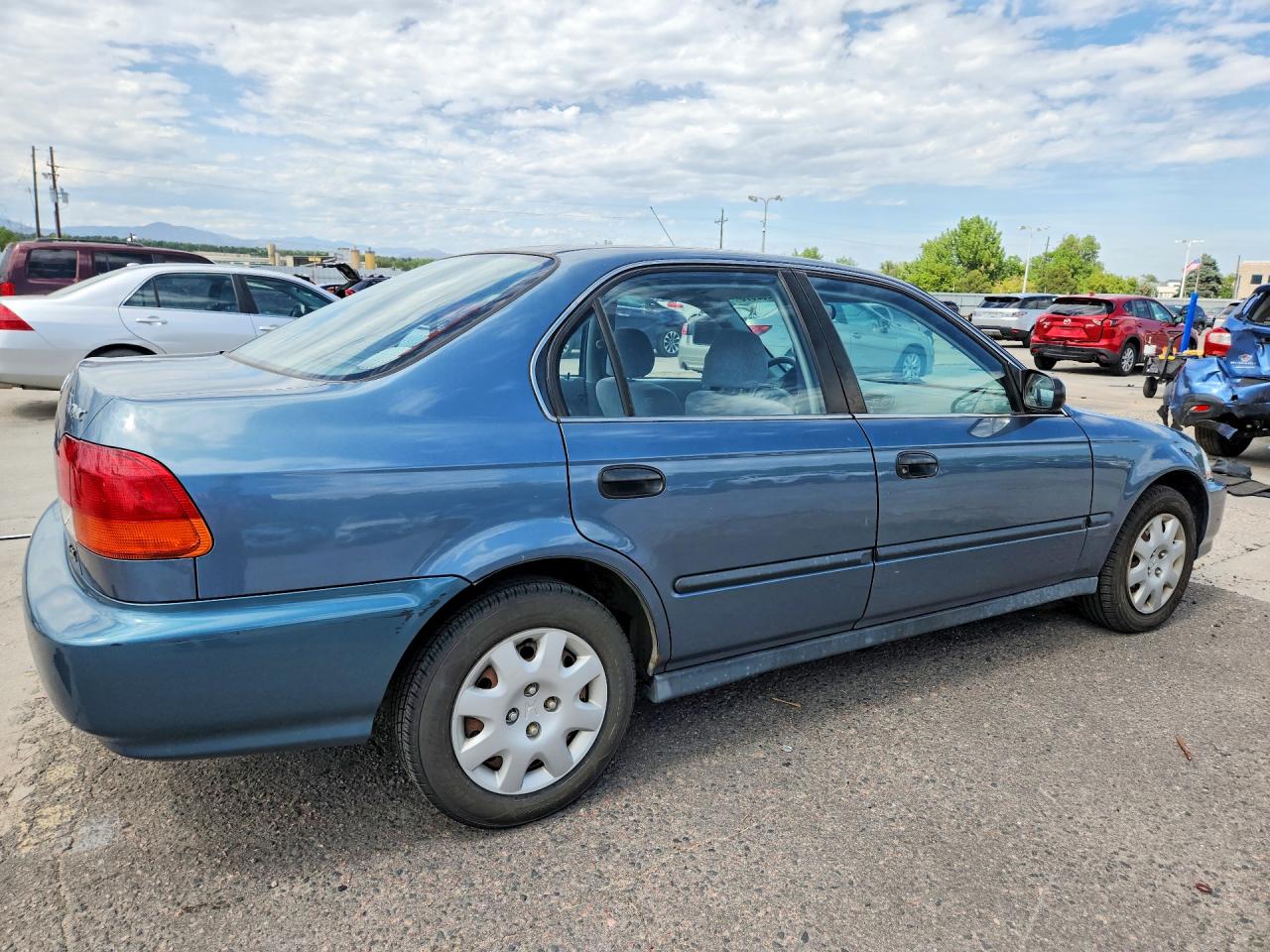 1998 Honda Civic Lx Blue vin: 2HGEJ6576WH557951