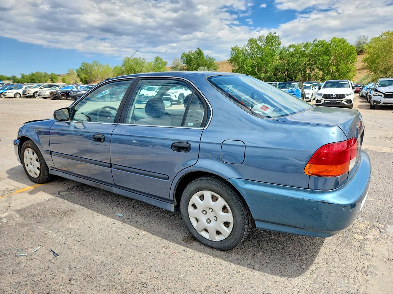 1998 Honda Civic Lx Blue vin: 2HGEJ6576WH557951