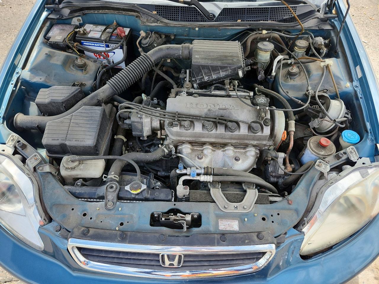 1998 Honda Civic Lx Blue vin: 2HGEJ6576WH557951