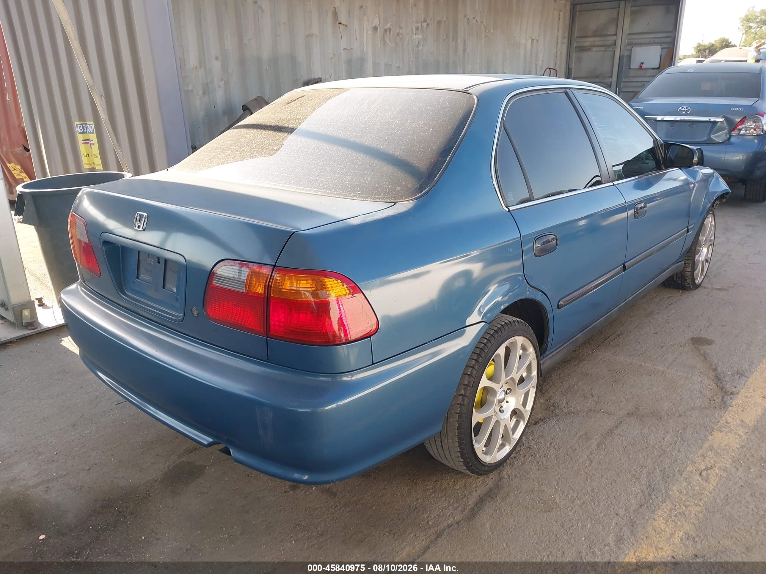 1999 Honda Civic Lx Blue vin: 2HGEJ6576XH534235
