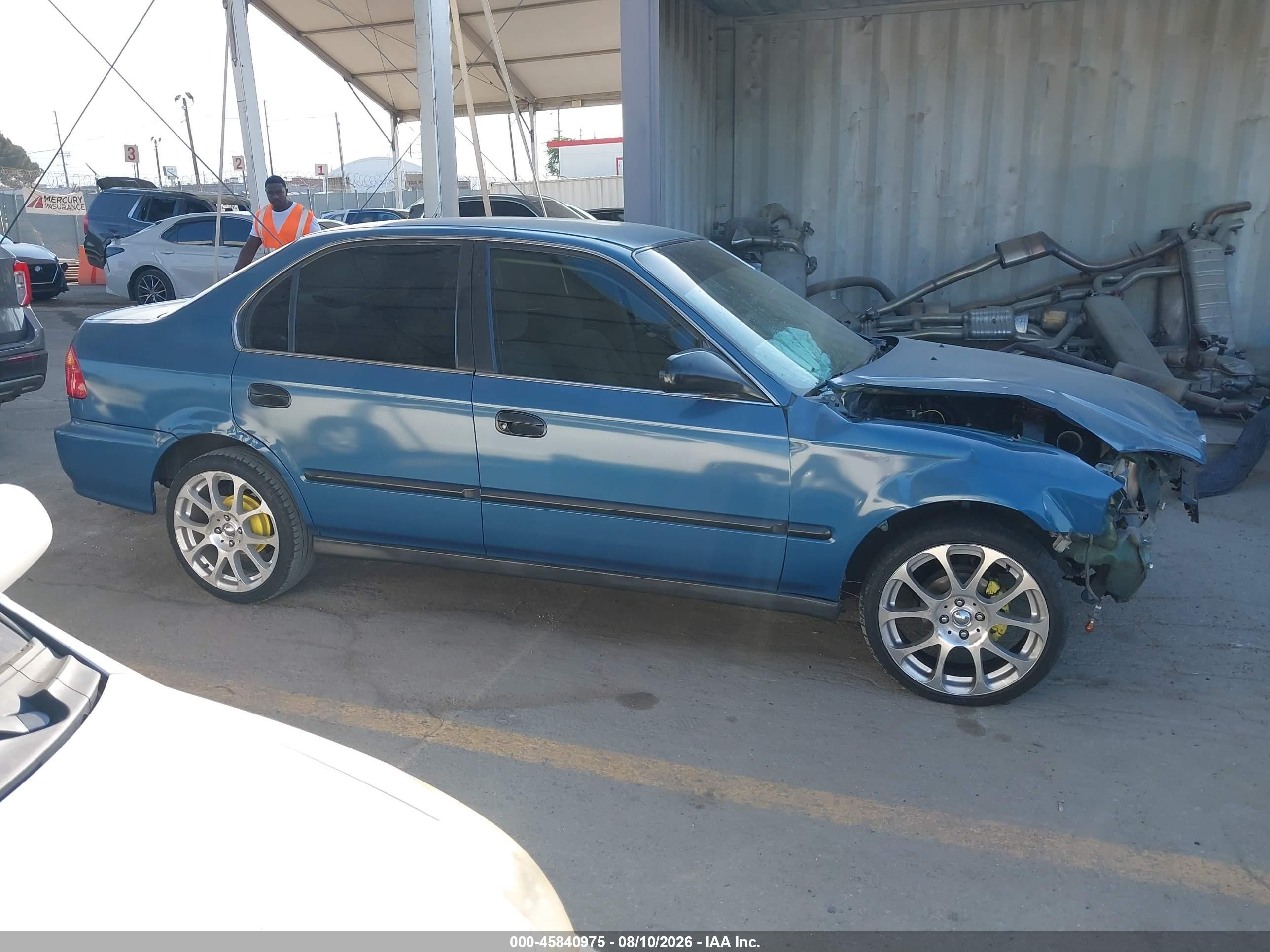 1999 Honda Civic Lx Blue vin: 2HGEJ6576XH534235