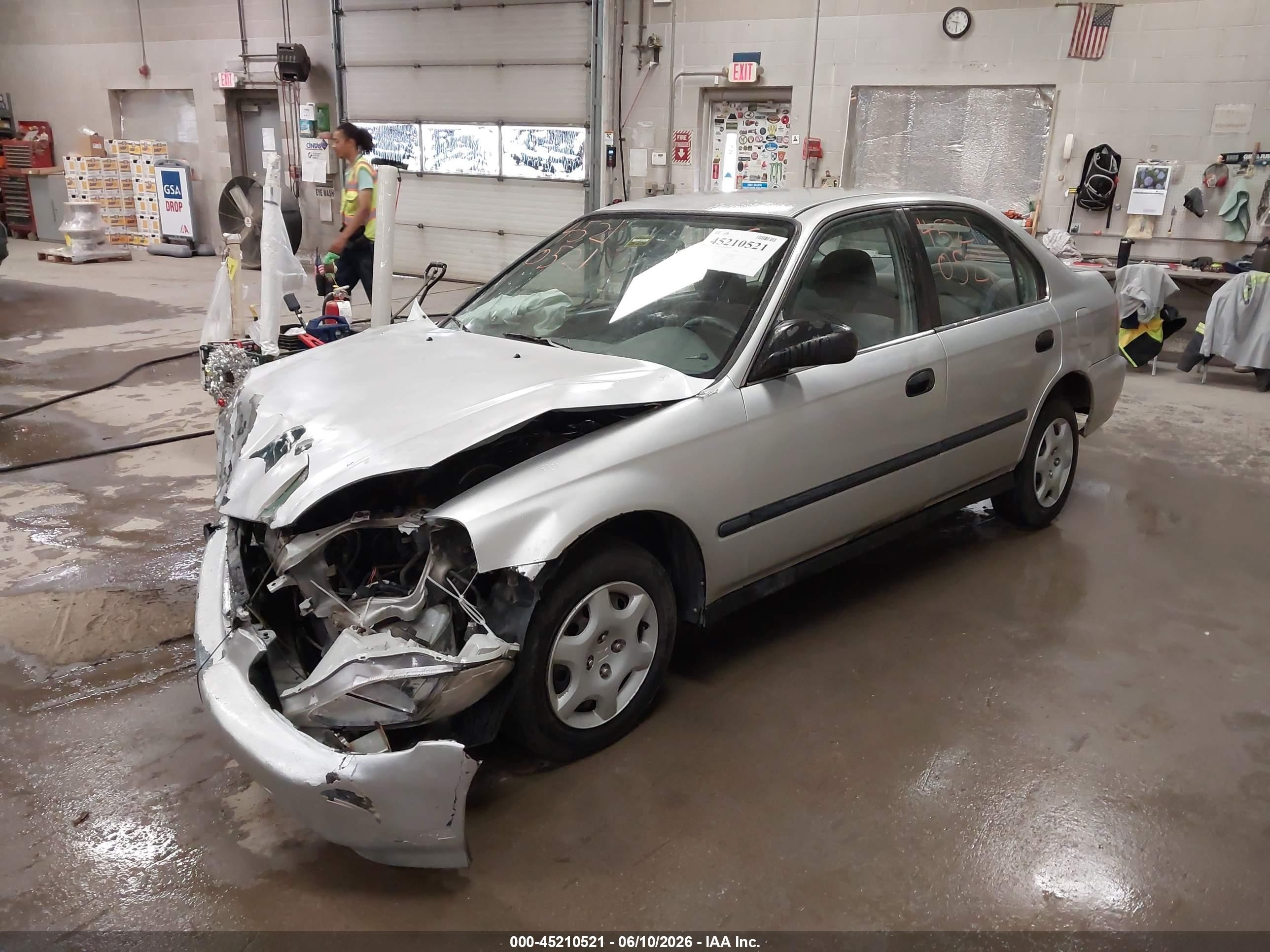 1999 Honda Civic Lx Silver vin: 2HGEJ6576XH560009
