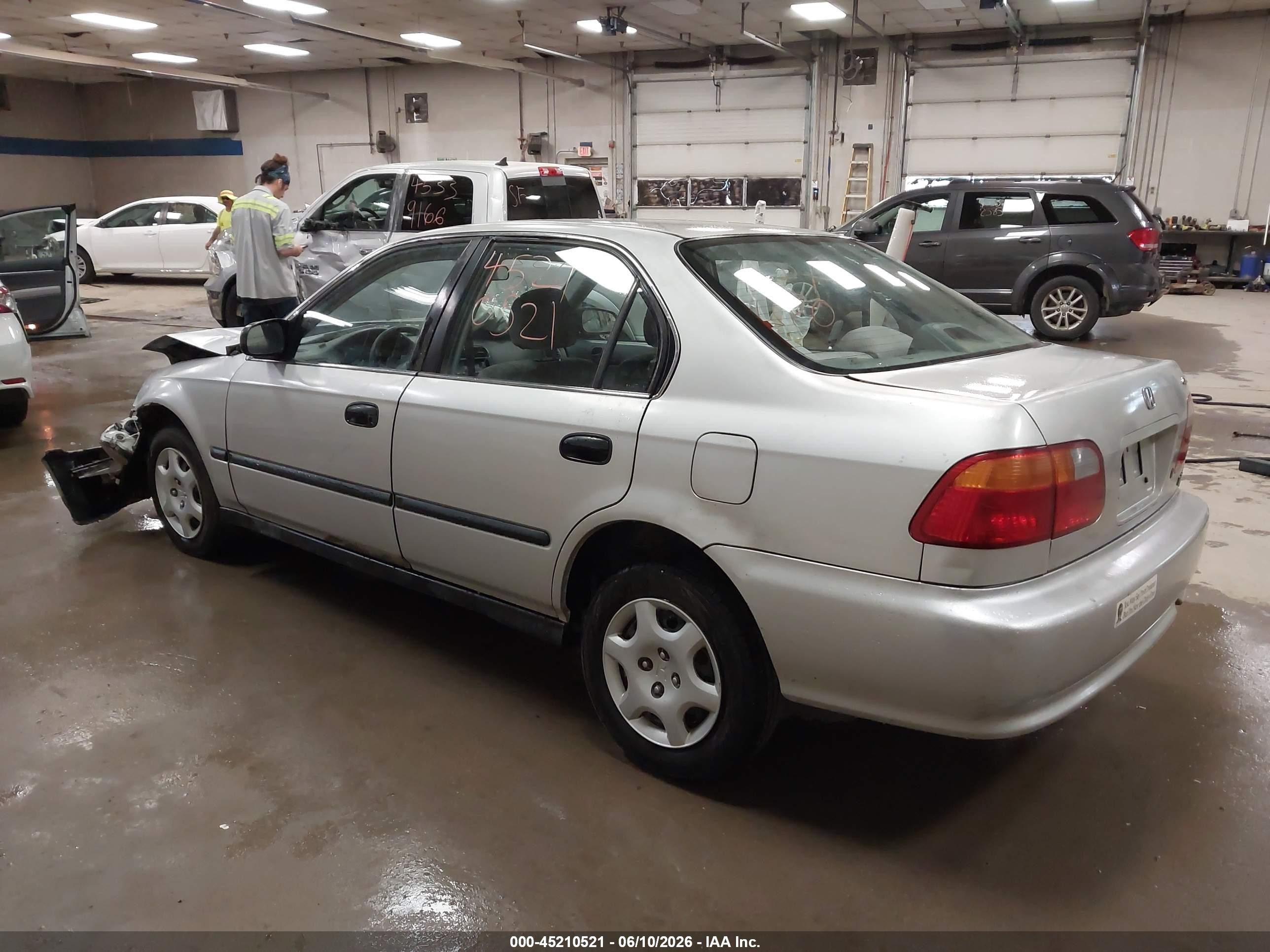 1999 Honda Civic Lx Silver vin: 2HGEJ6576XH560009